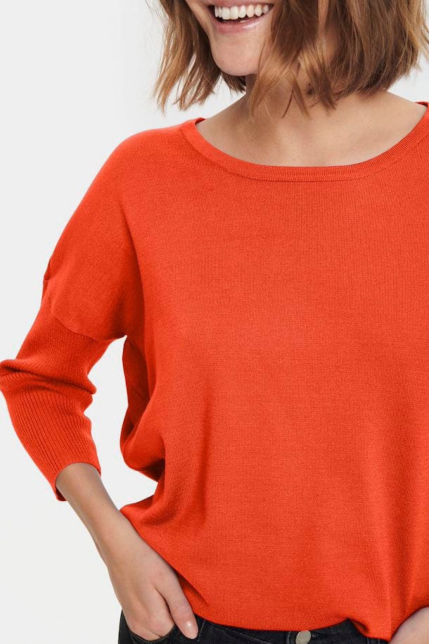 Mila Round Neck Jumper - Tigerlily - Image 3