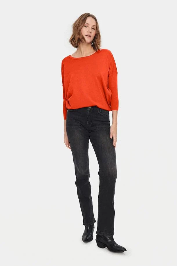 Mila Round Neck Jumper - Tigerlily - Image 4