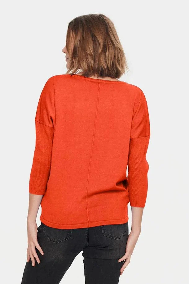 Mila Round Neck Jumper - Tigerlily - Image 5
