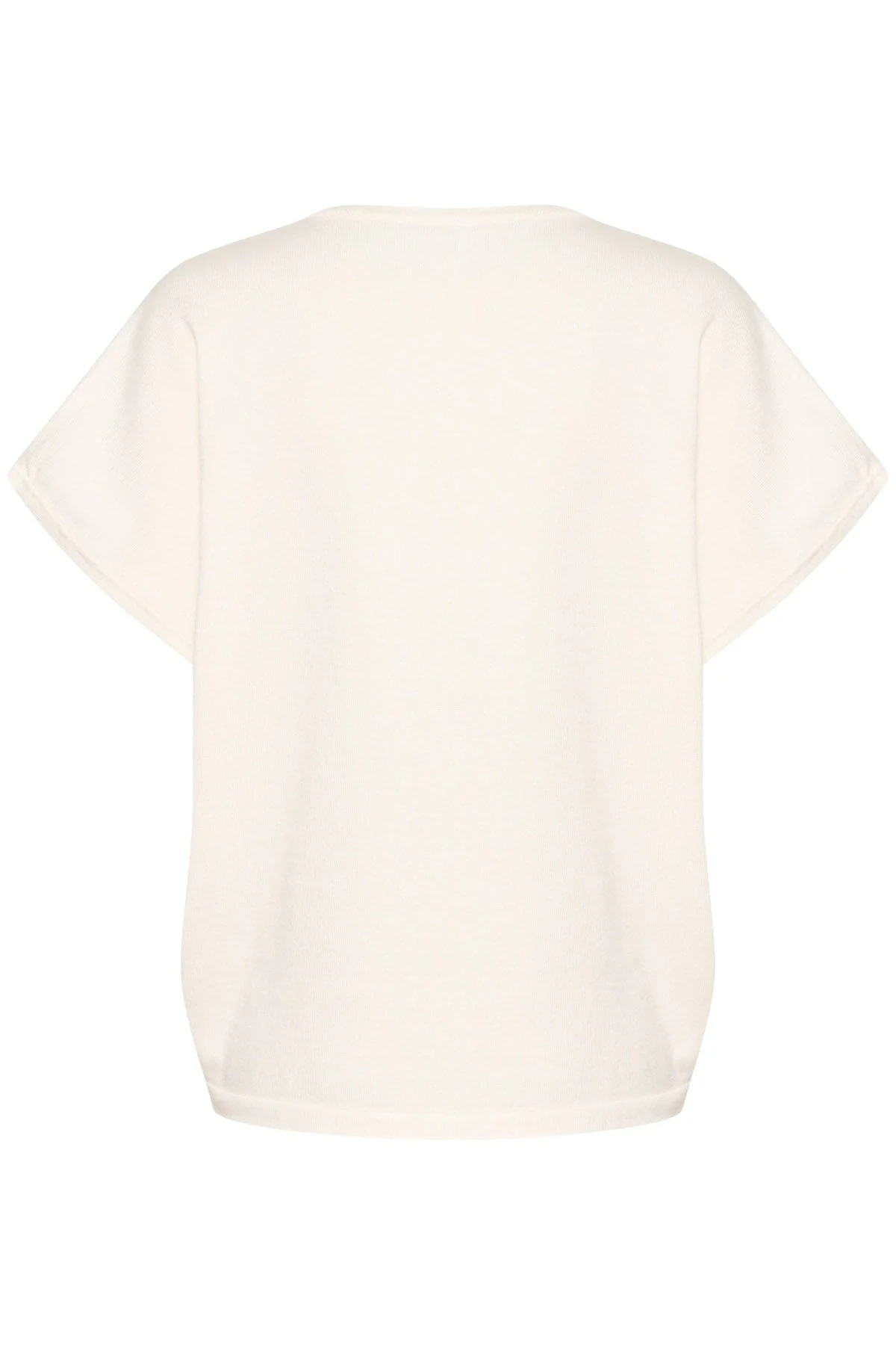 Mila Round Neck Short Sleeve Jumper - Ice - Image 6