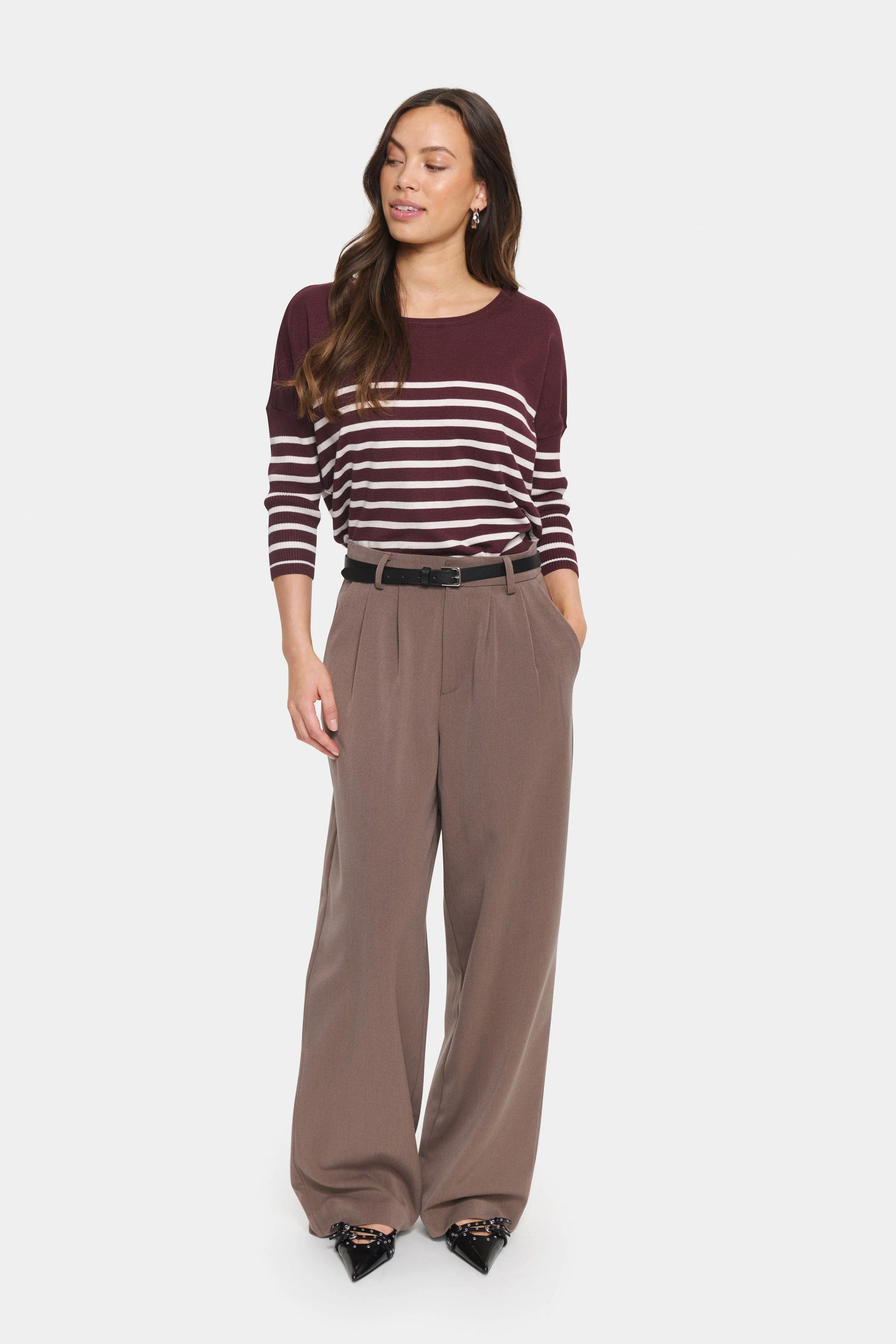 Mila Stripe Pullover - Decadent Chocolate Fog - Image 4