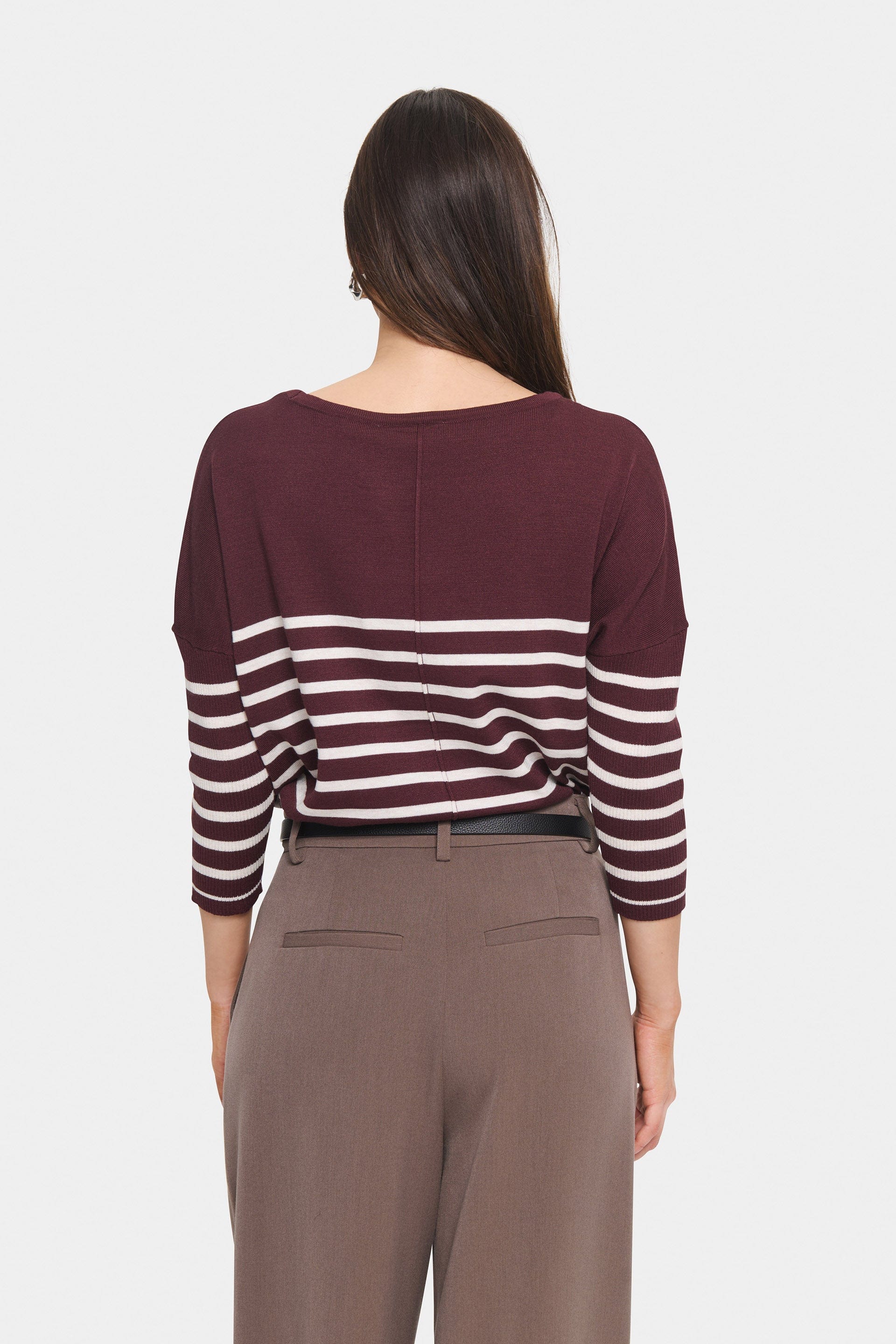 Mila Stripe Pullover - Decadent Chocolate Fog - Image 5