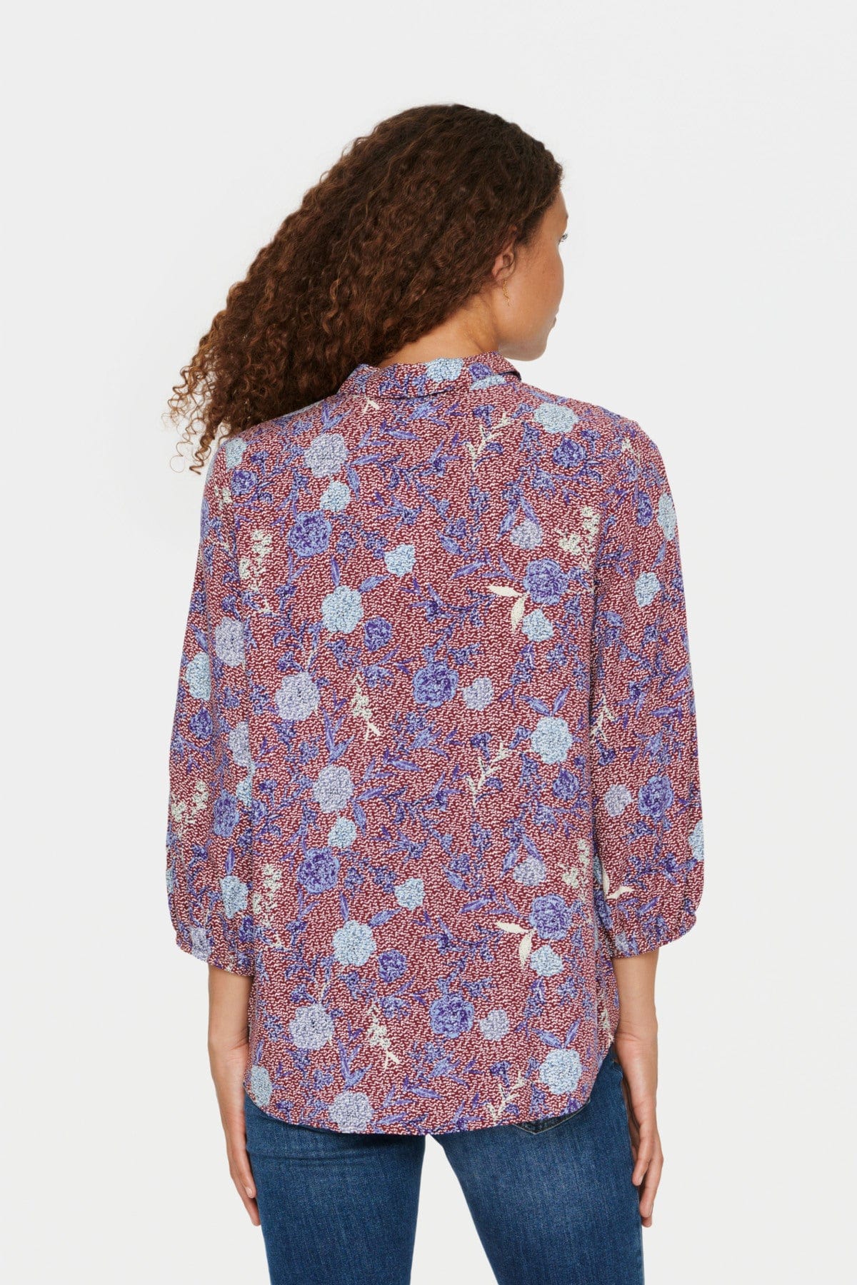 Palavi Printed Shirt - Tawny Port Botanical Garden - Image 3