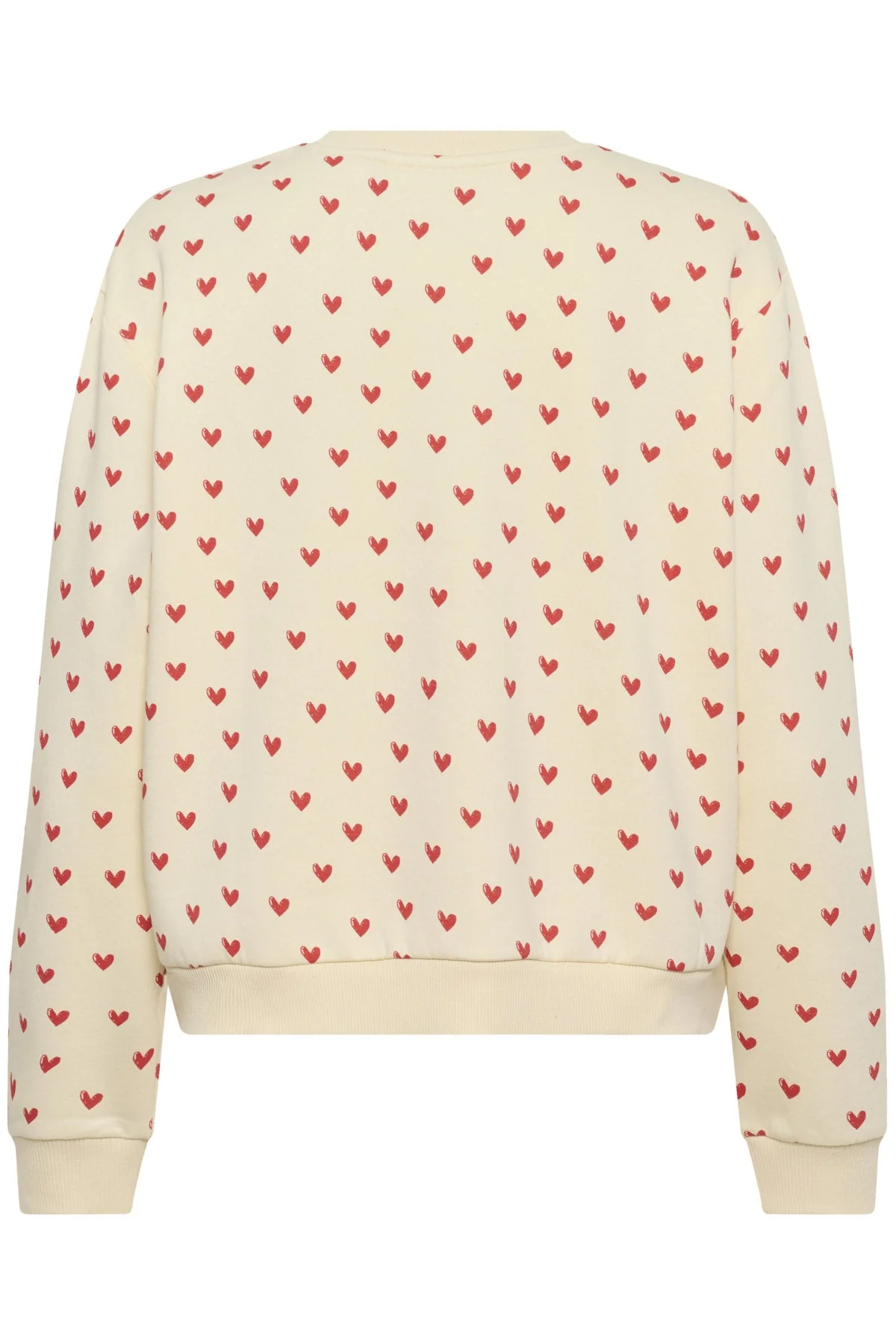 Pamma Printed Sweatshirt - Off White Red Sketched Hearts - Image 2