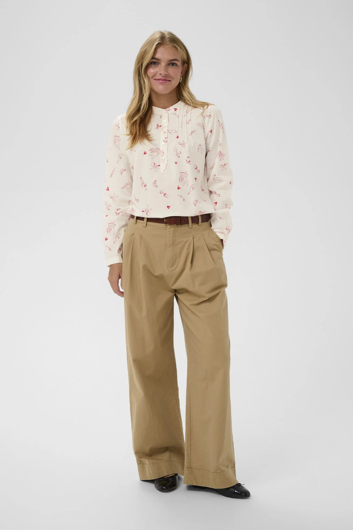 Ponyo Cupid Printed Shirt - Ice Red Mon Amour - Image 5