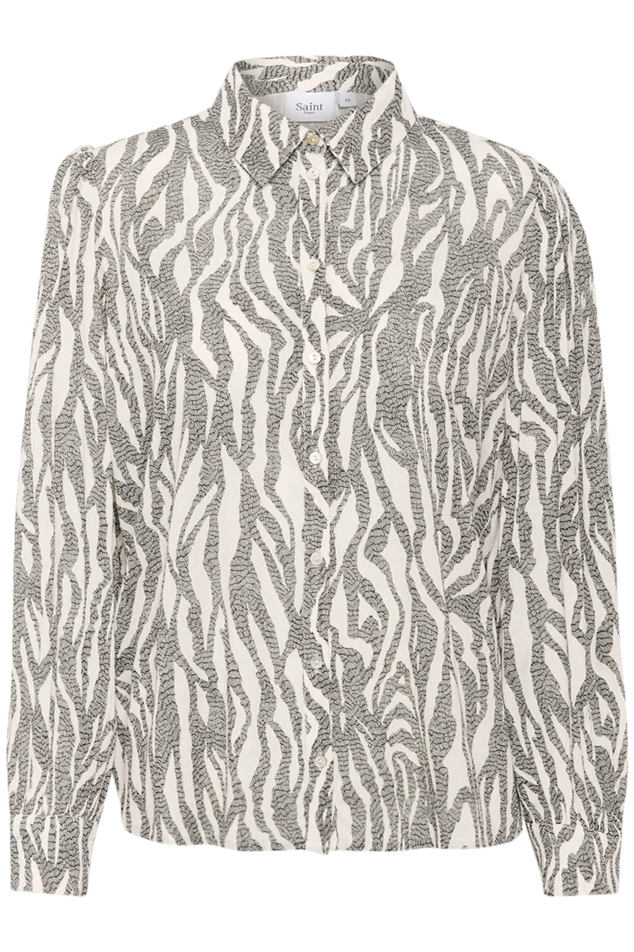 Vega Printed Shirt - Black Zebra Graphic