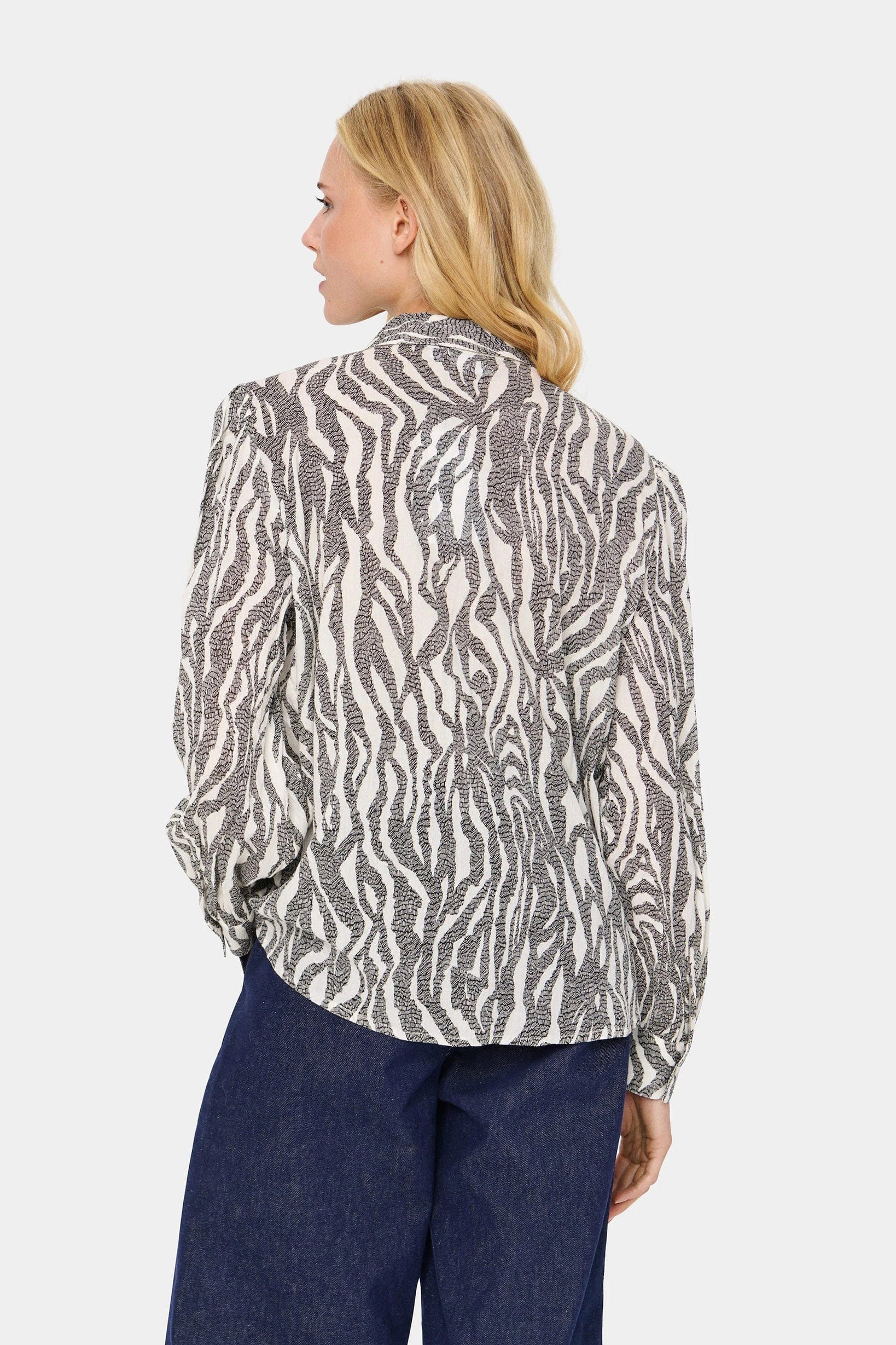 Vega Printed Shirt - Black Zebra Graphic - Image 3