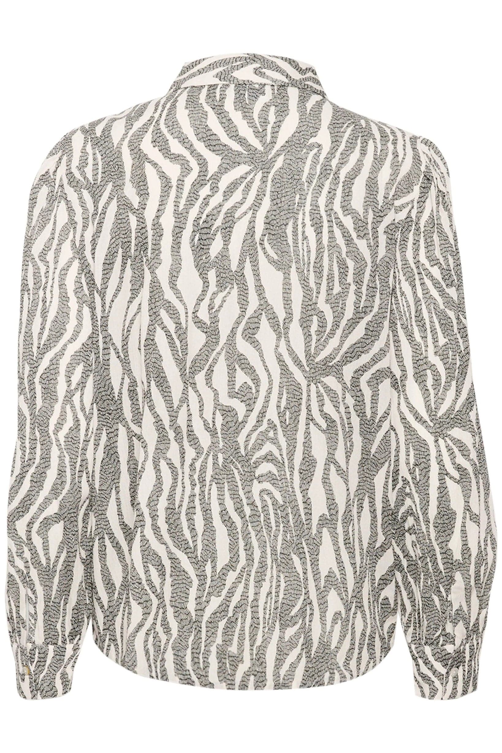 Vega Printed Shirt - Black Zebra Graphic - Image 6