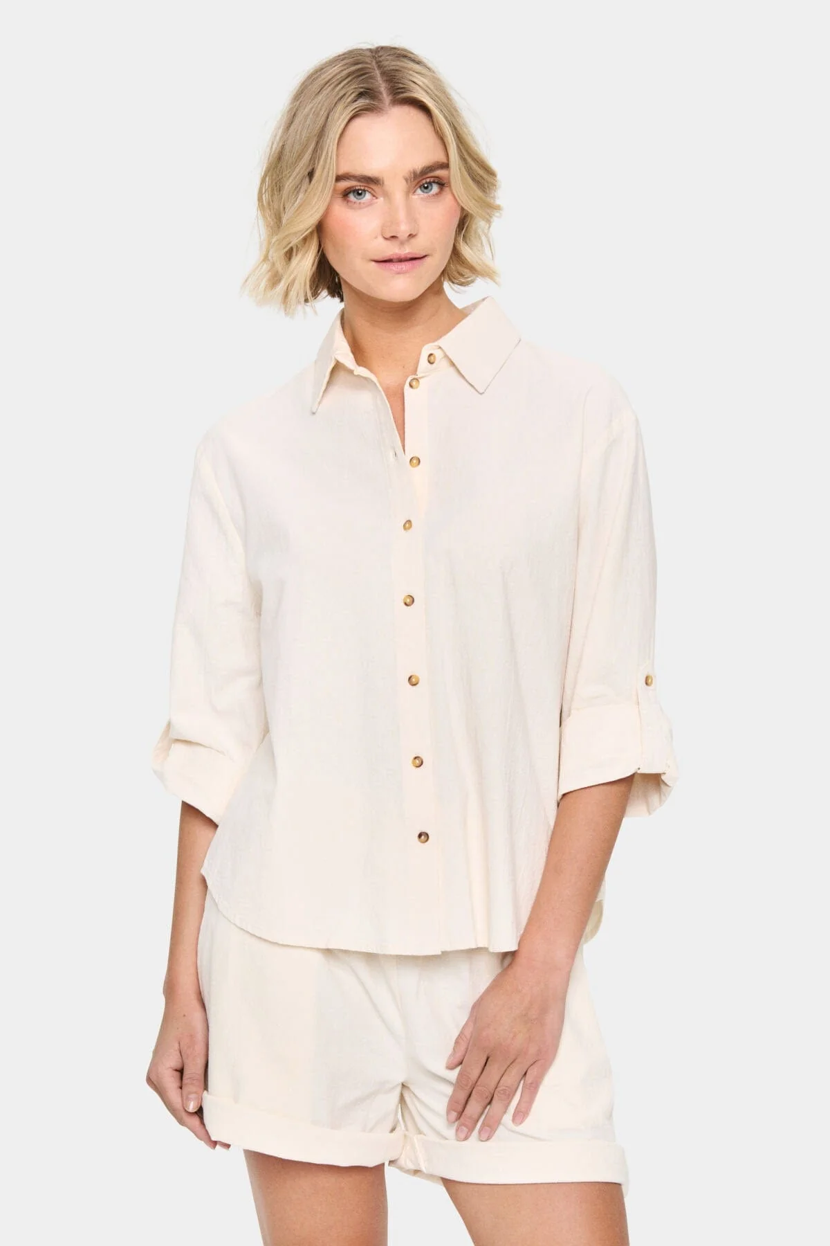 Zalinda Cotton Shirt - Ice - Image 2