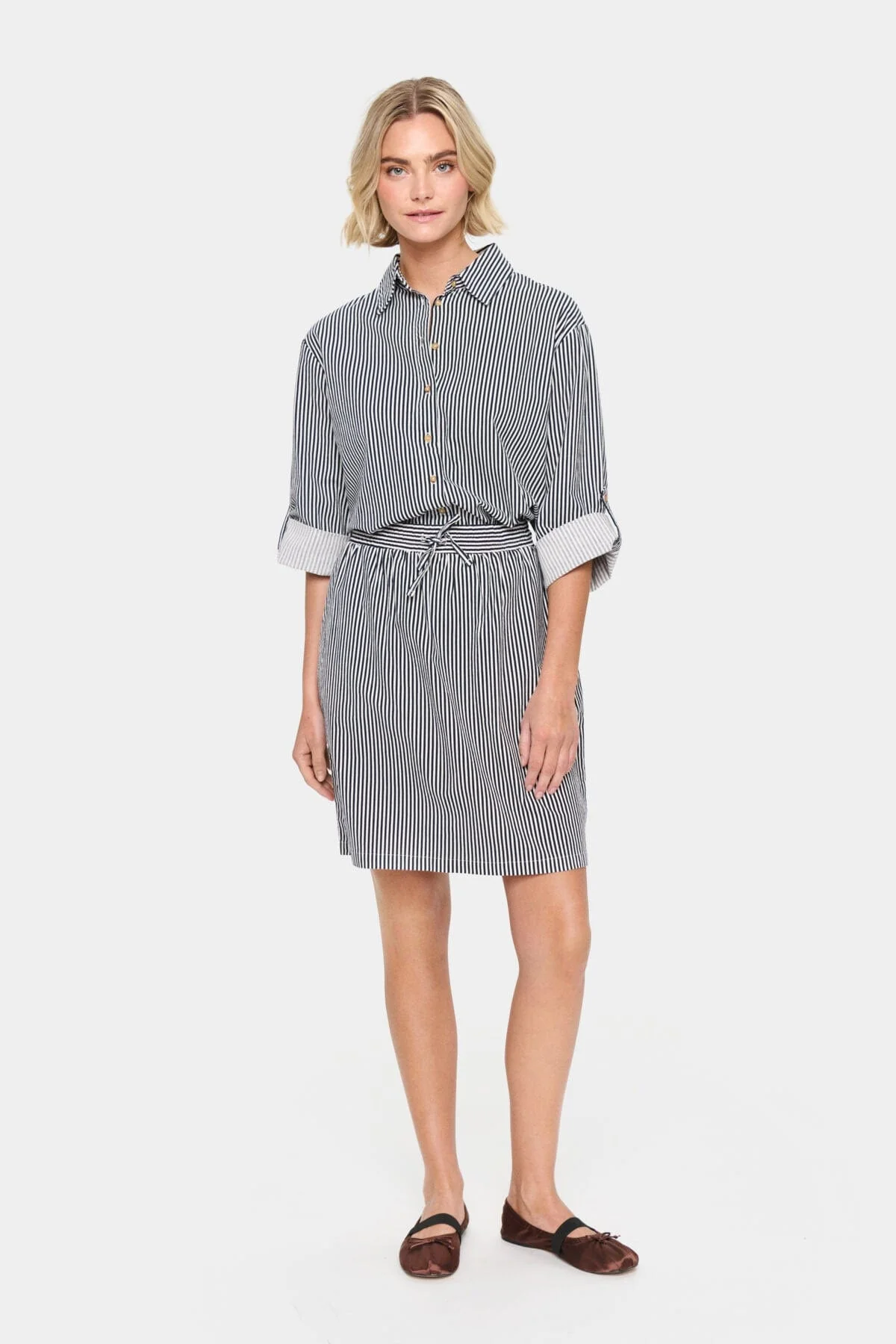 Zalinda Cotton Stripe Skirt - Ice Nightsky Stripe - Image 2