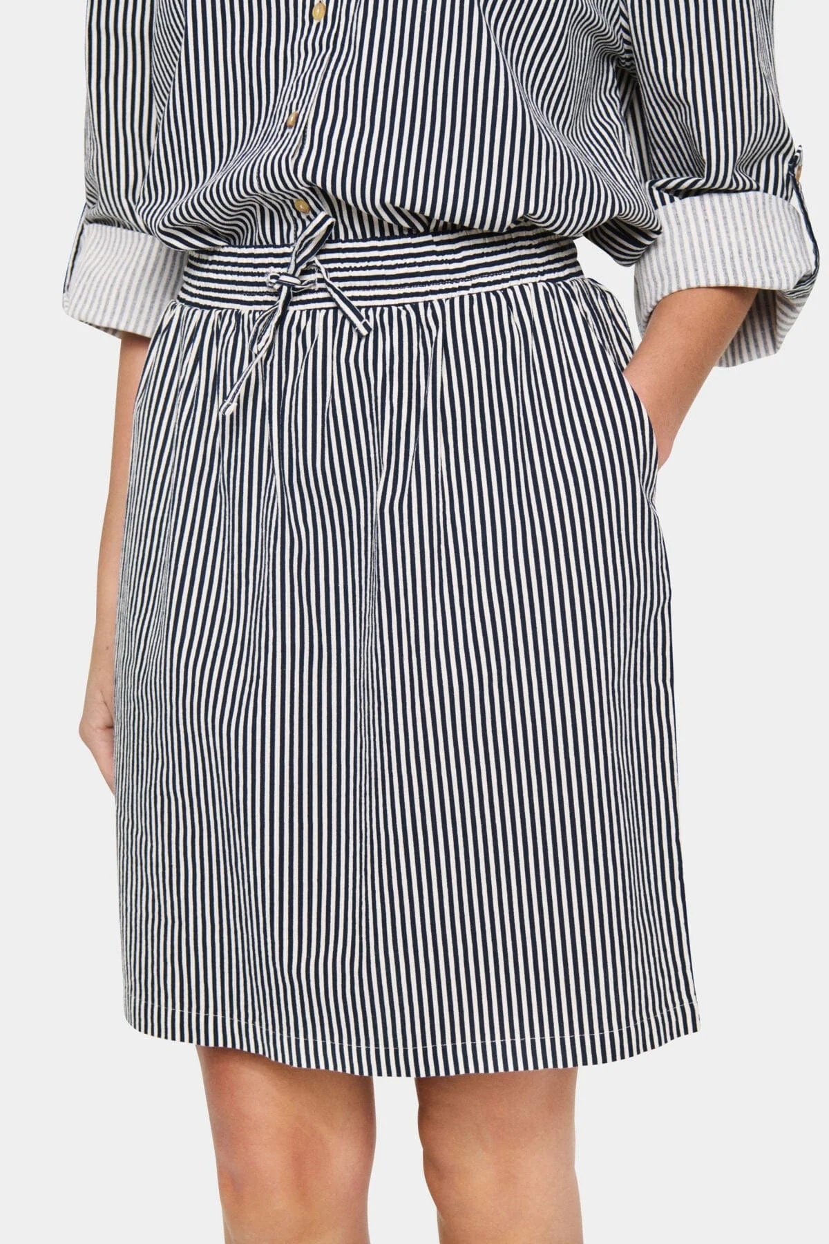 Zalinda Cotton Stripe Skirt - Ice Nightsky Stripe - Image 5