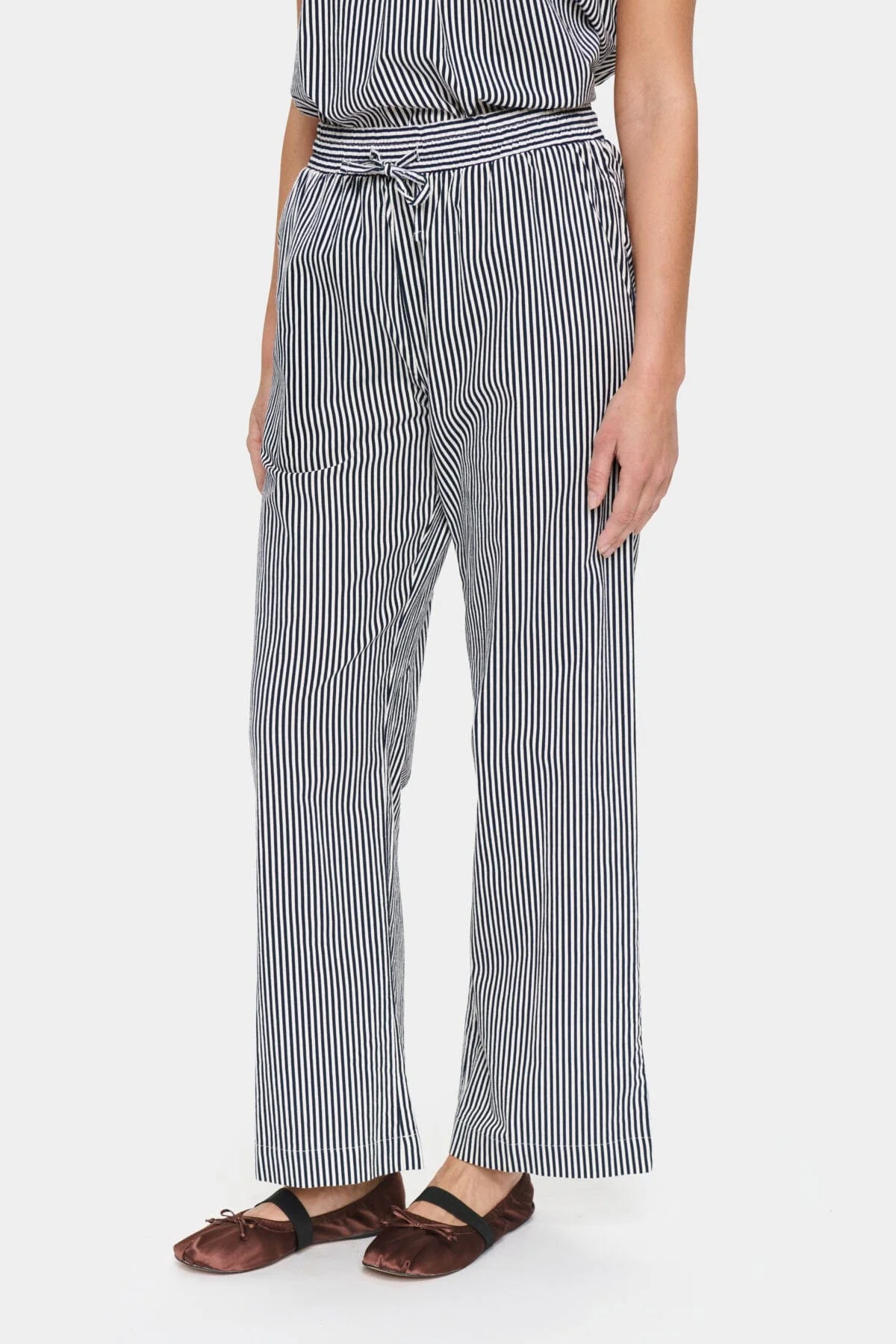 Zalinda Cotton Stripe Trousers - Ice Nightsky Stripe - Image 3