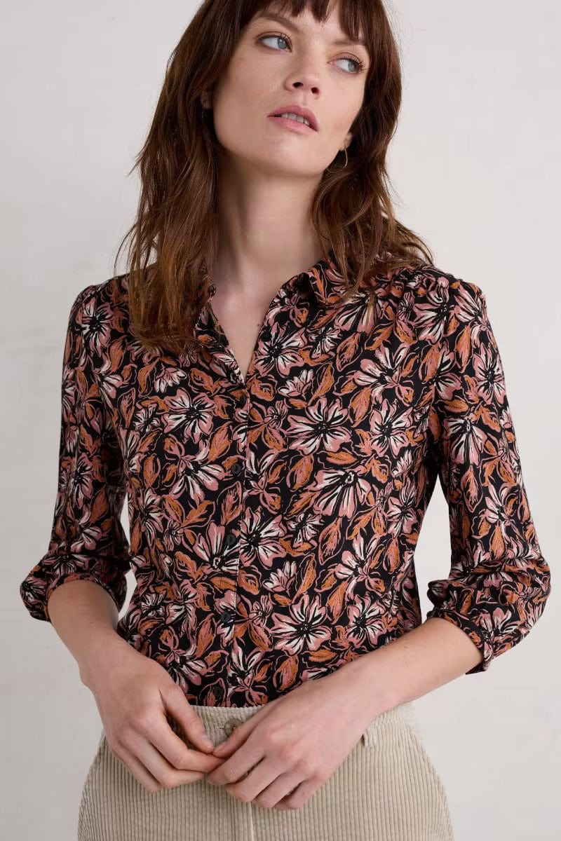 3/4 Embrace Jersey Shirt - Mallow Blooms Pink Grass - Image 3