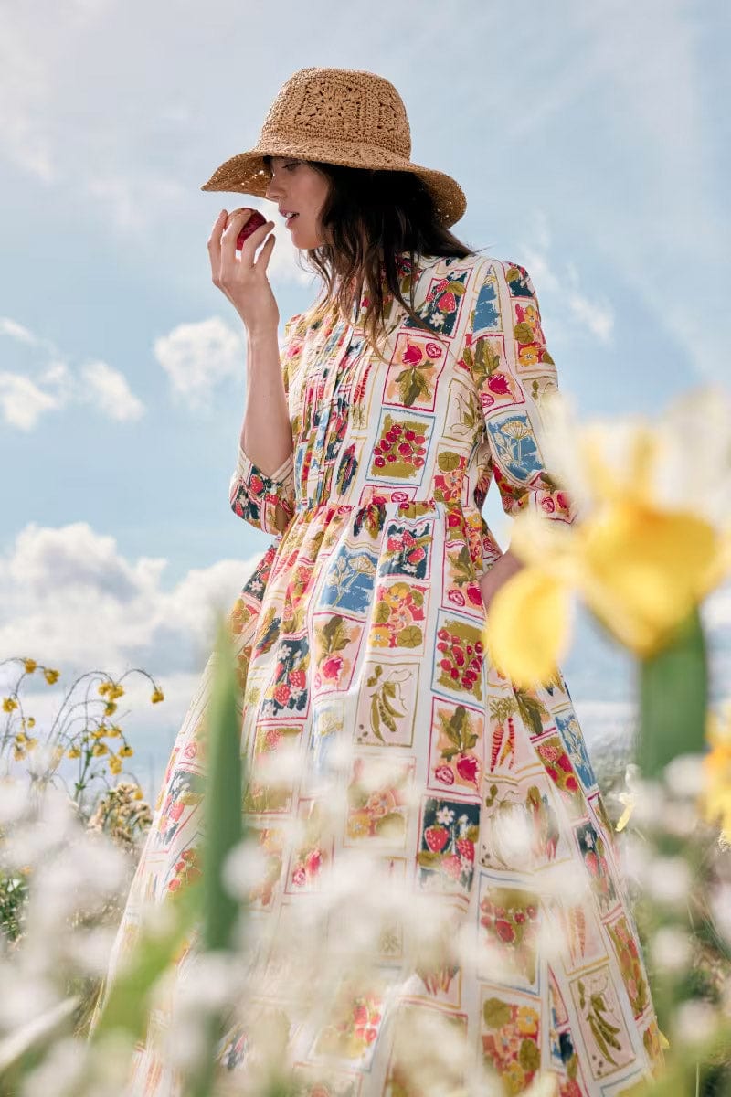 3/4 True Letter Midi Dress - Seed Pack Sketch Chalk - Image 2