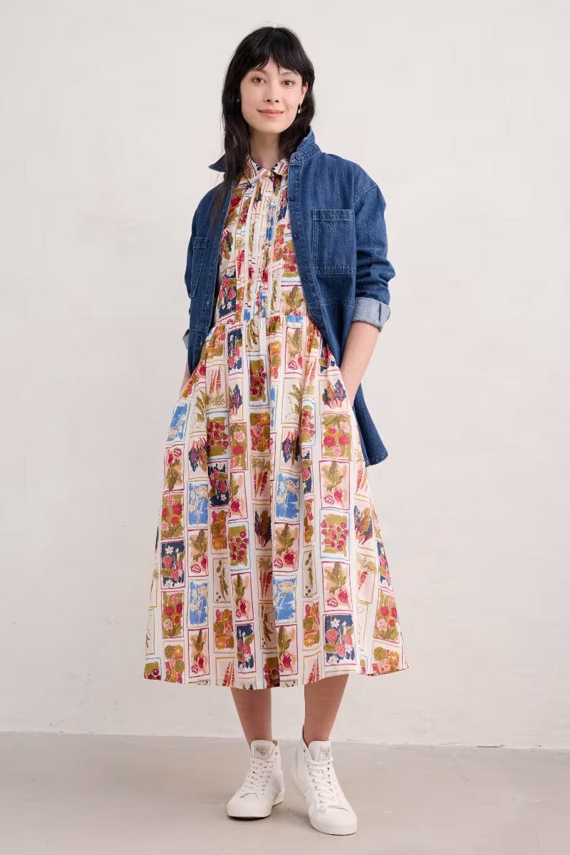 3/4 True Letter Midi Dress - Seed Pack Sketch Chalk - Image 3