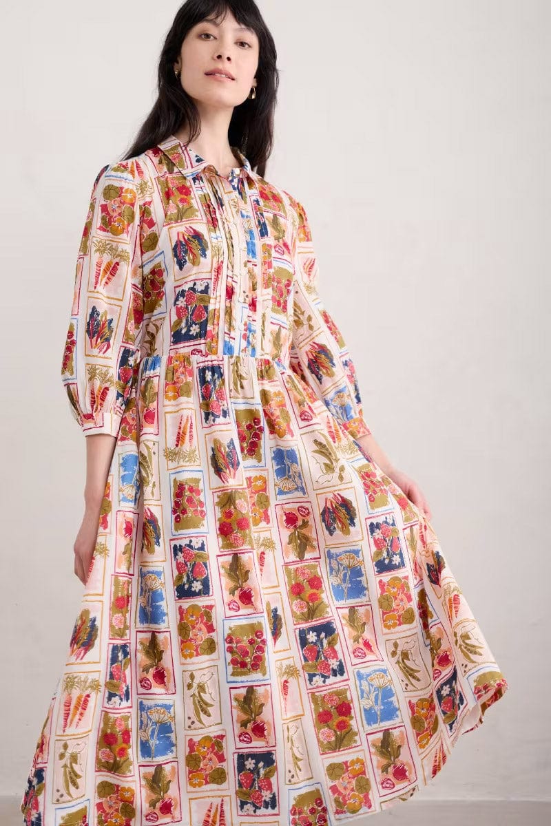 3/4 True Letter Midi Dress - Seed Pack Sketch Chalk - Image 4