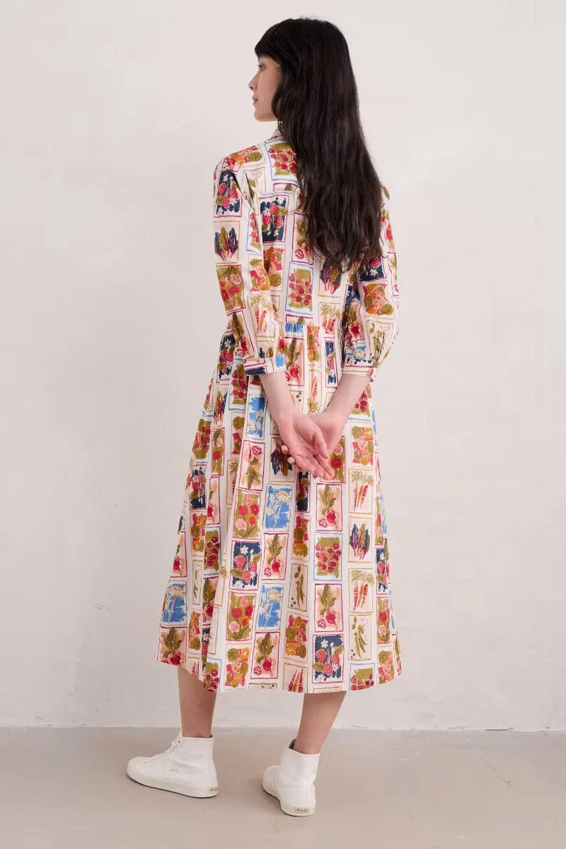 3/4 True Letter Midi Dress - Seed Pack Sketch Chalk - Image 5