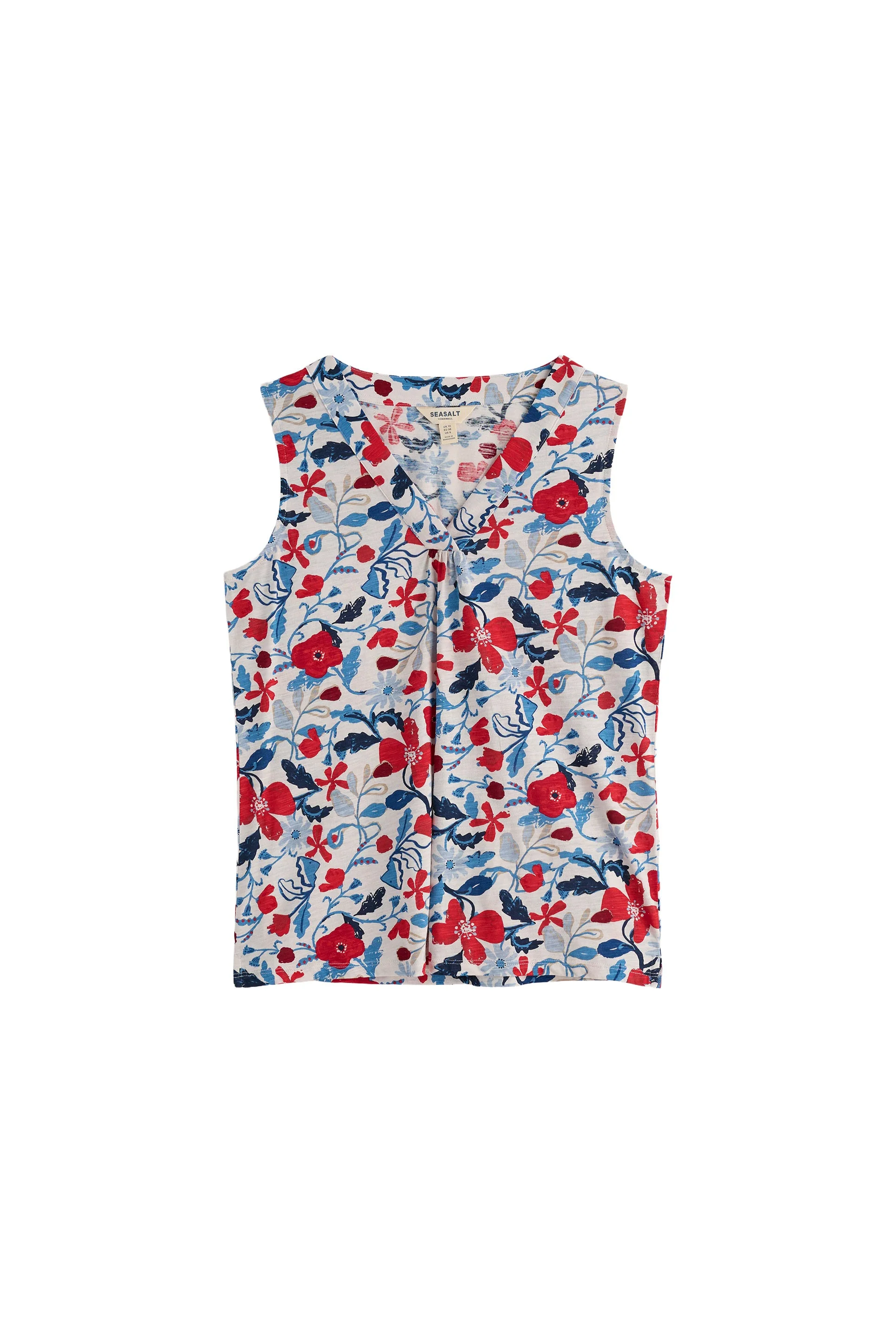 Achilla Floral Jersey Vest - Winding Meadow Chalk