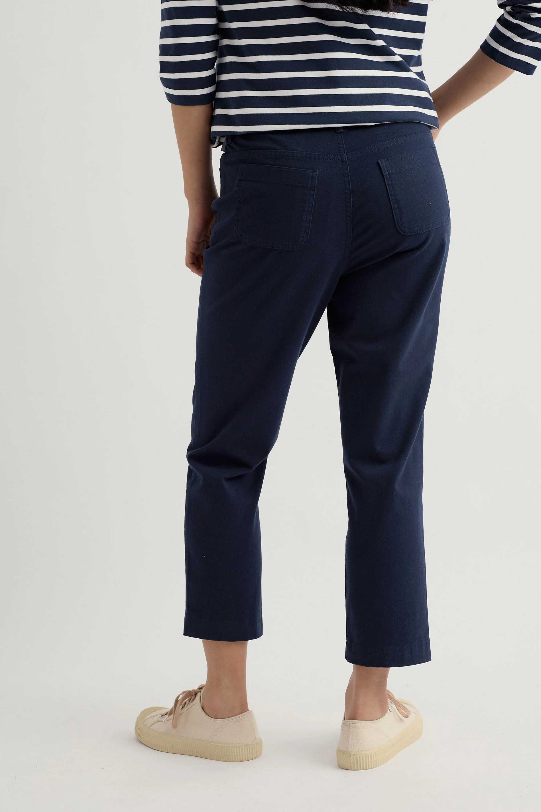Albert Quay Slim Leg Cropped Trousers - Maritime - Image 3