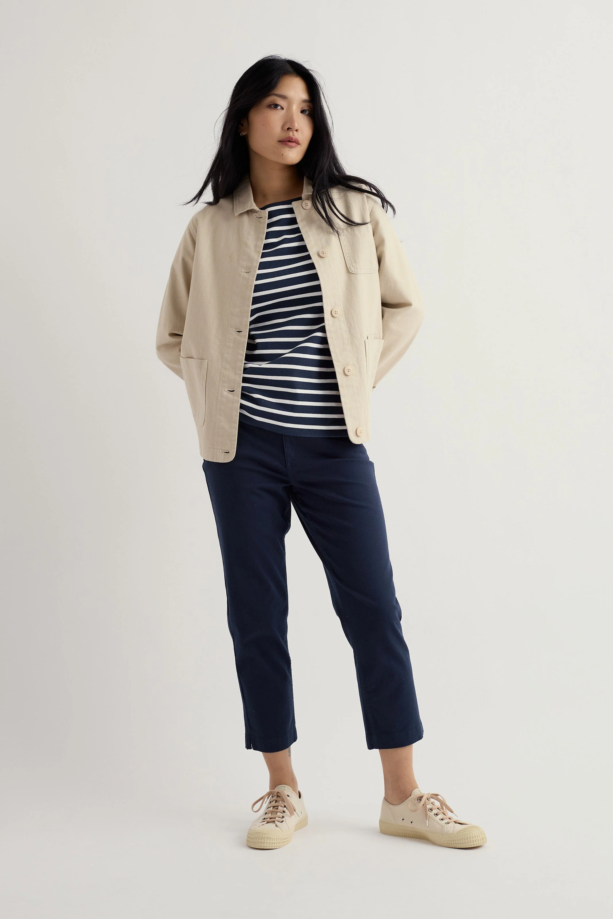 Albert Quay Slim Leg Cropped Trousers - Maritime - Image 4