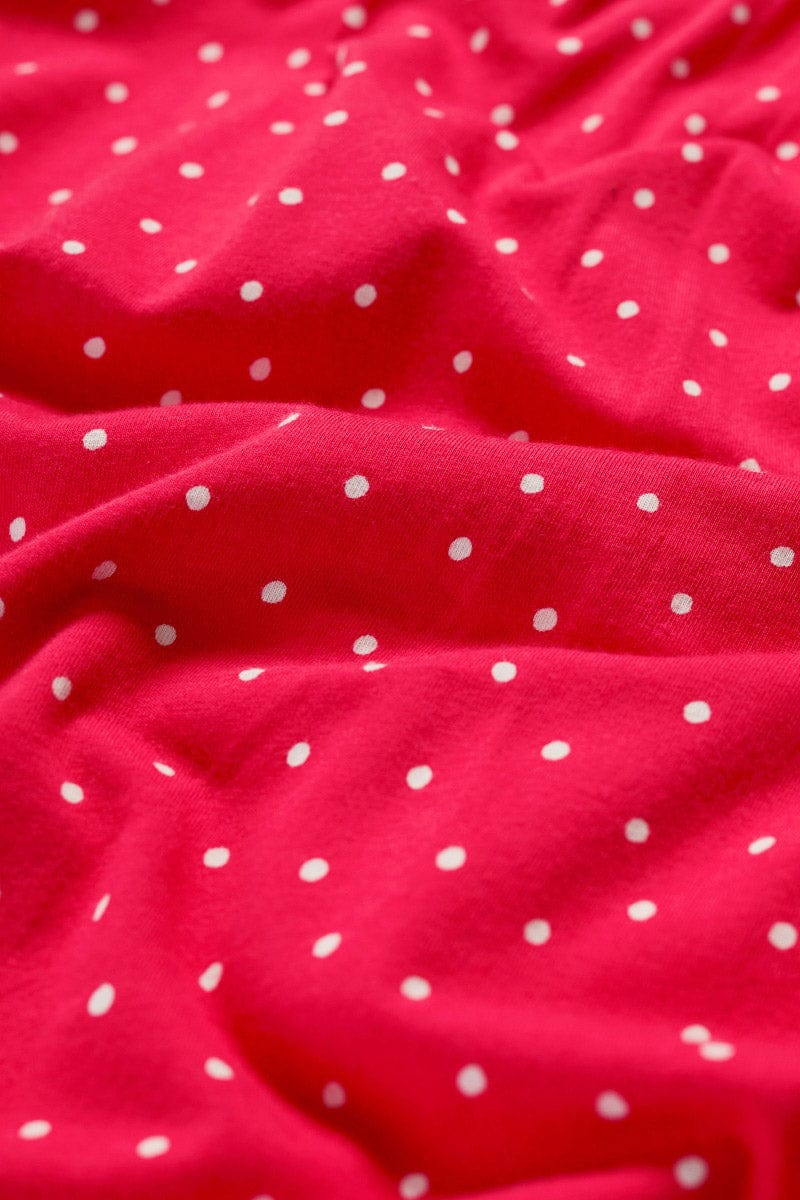 April Short Sleeve Dress - Rustic Spot Raspberry - Image 5
