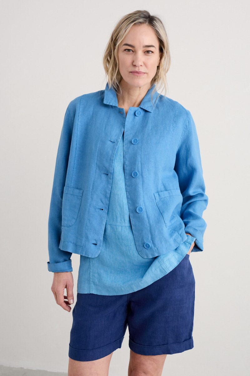 Arame Linen Jacket - Clear Sky - Image 2