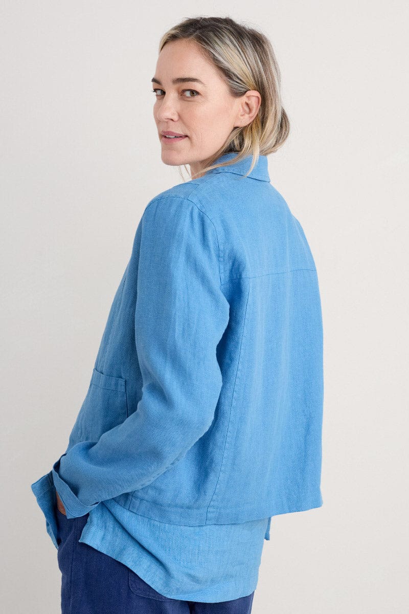 Arame Linen Jacket - Clear Sky - Image 3