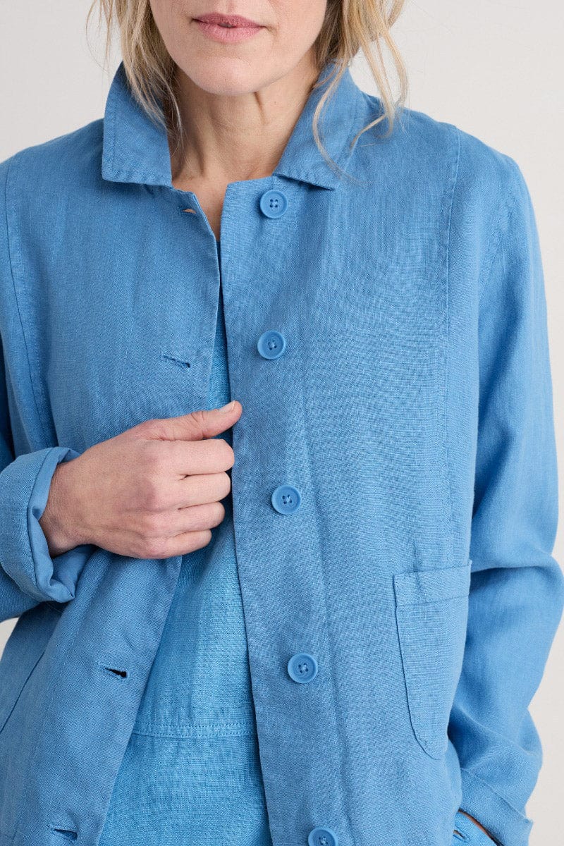Arame Linen Jacket - Clear Sky - Image 5