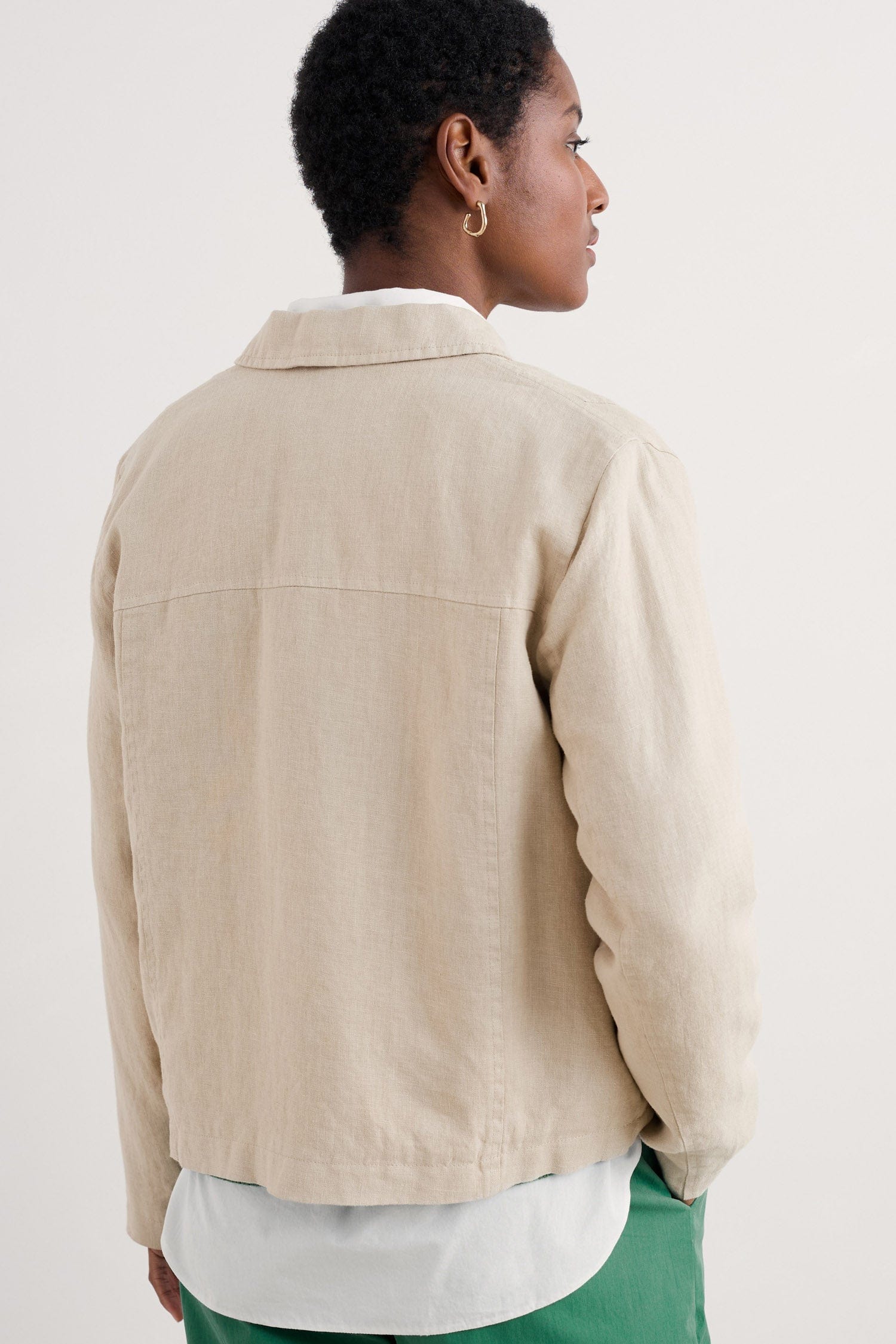 Arame Linen Jacket - Whelk - Image 3
