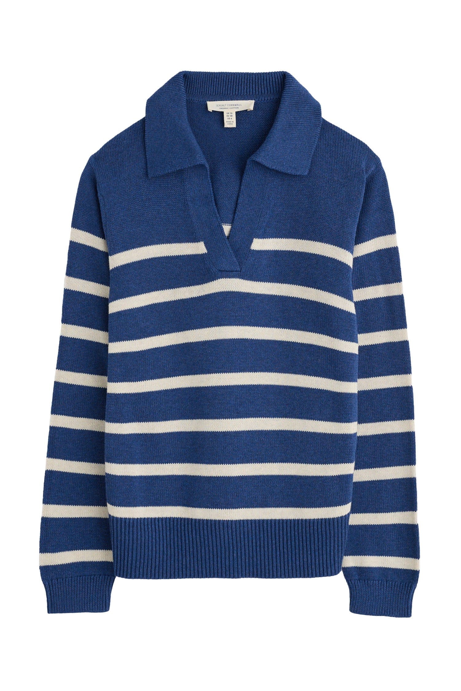 Barbizan Collared Jumper - Veneer Washed Marine Chalk