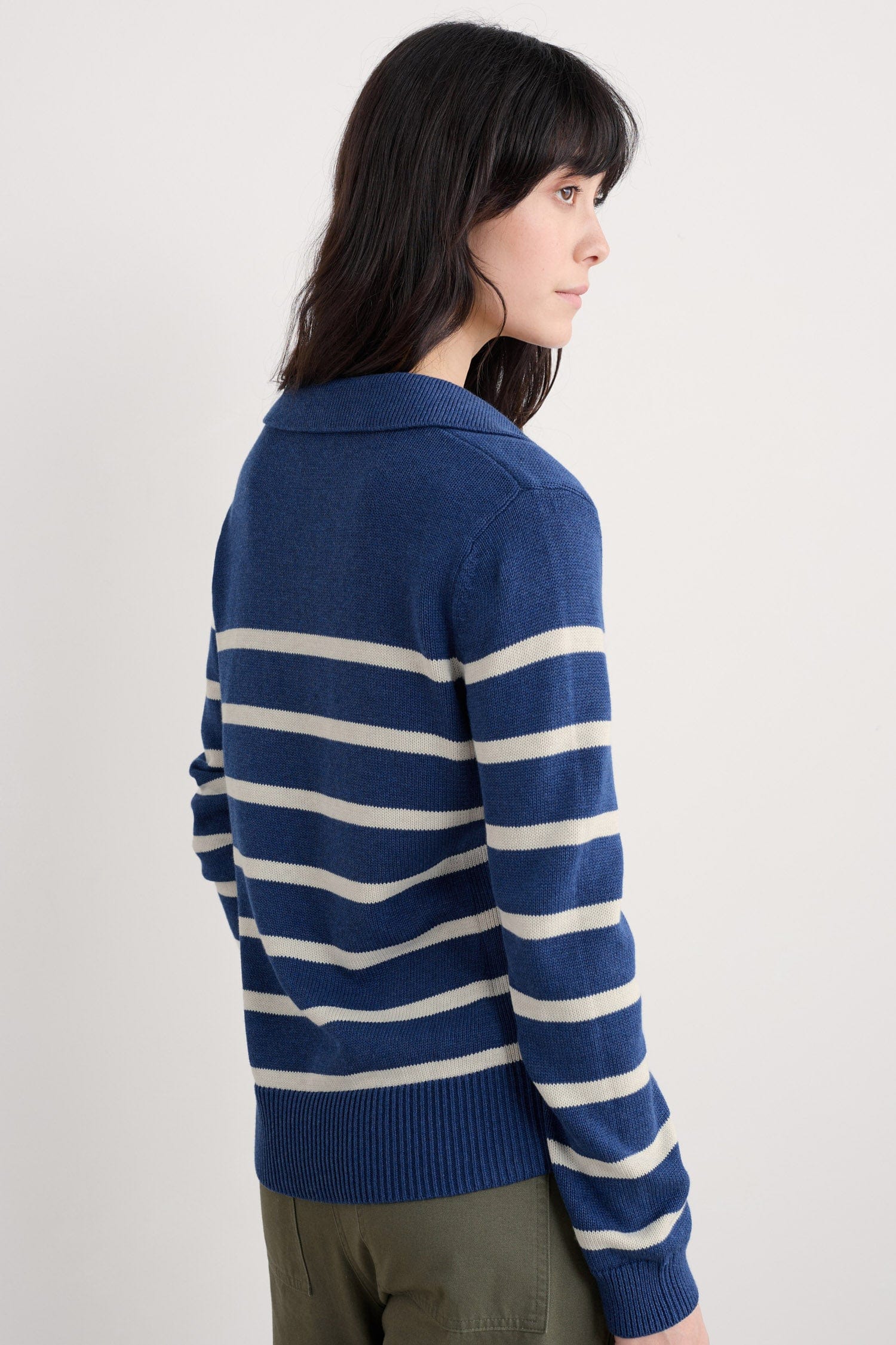 Barbizan Collared Jumper - Veneer Washed Marine Chalk - Image 4