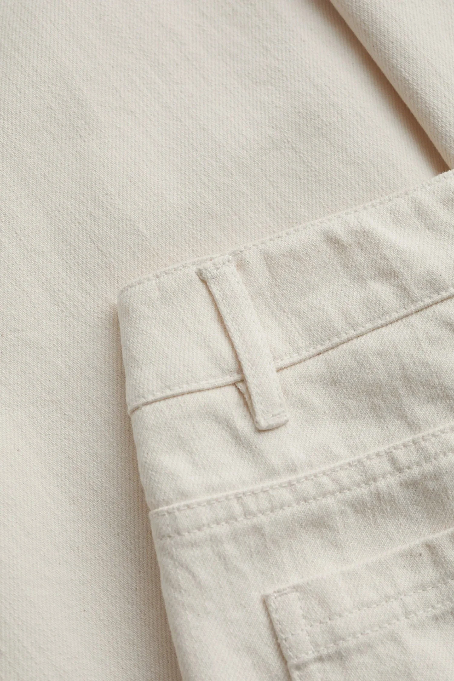 Barnes Organic Cotton Denim Crops - Ecru Twill Slub - Image 5