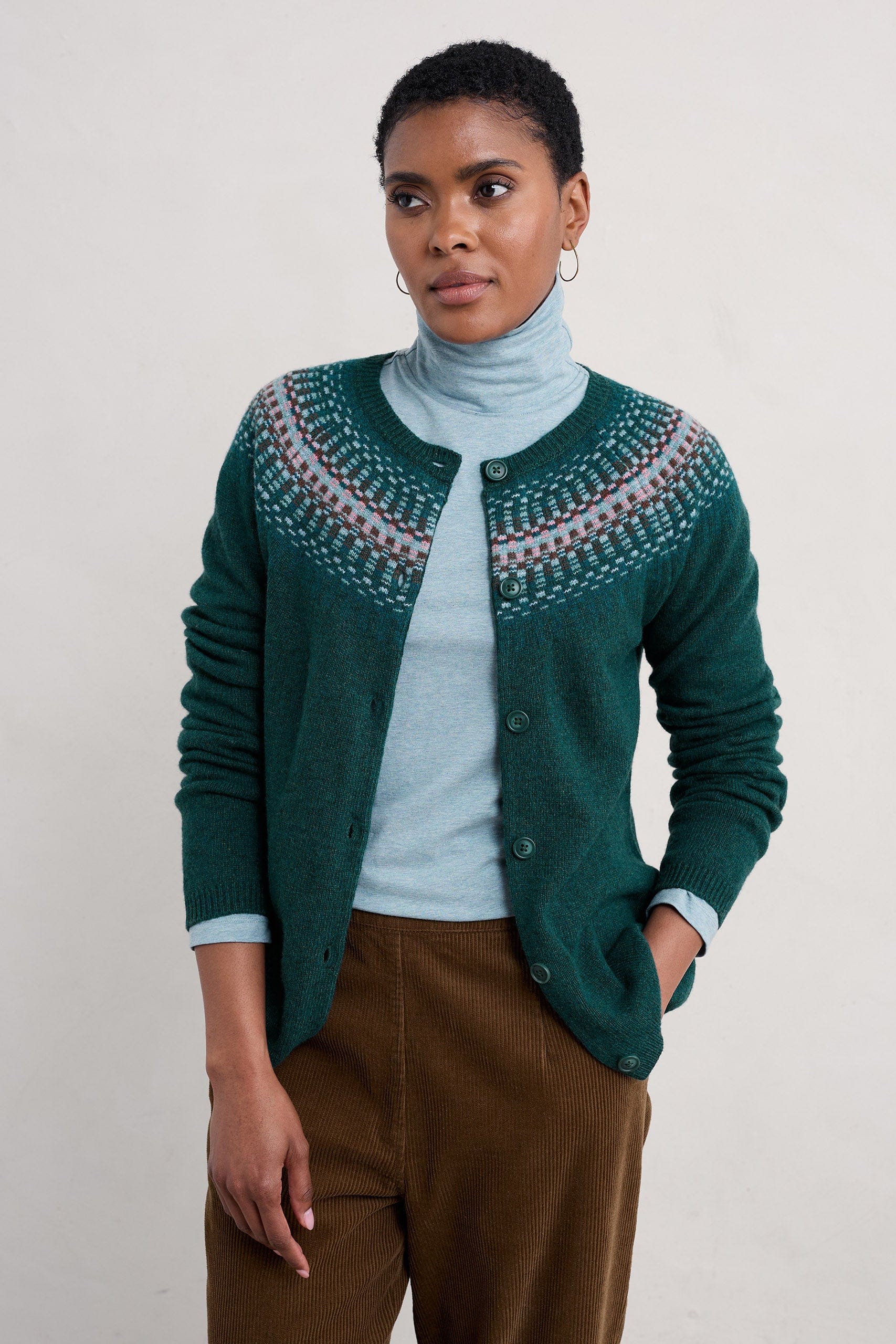 Berlewen Cardigan - River Spring Loch Creek Multi - Image 2