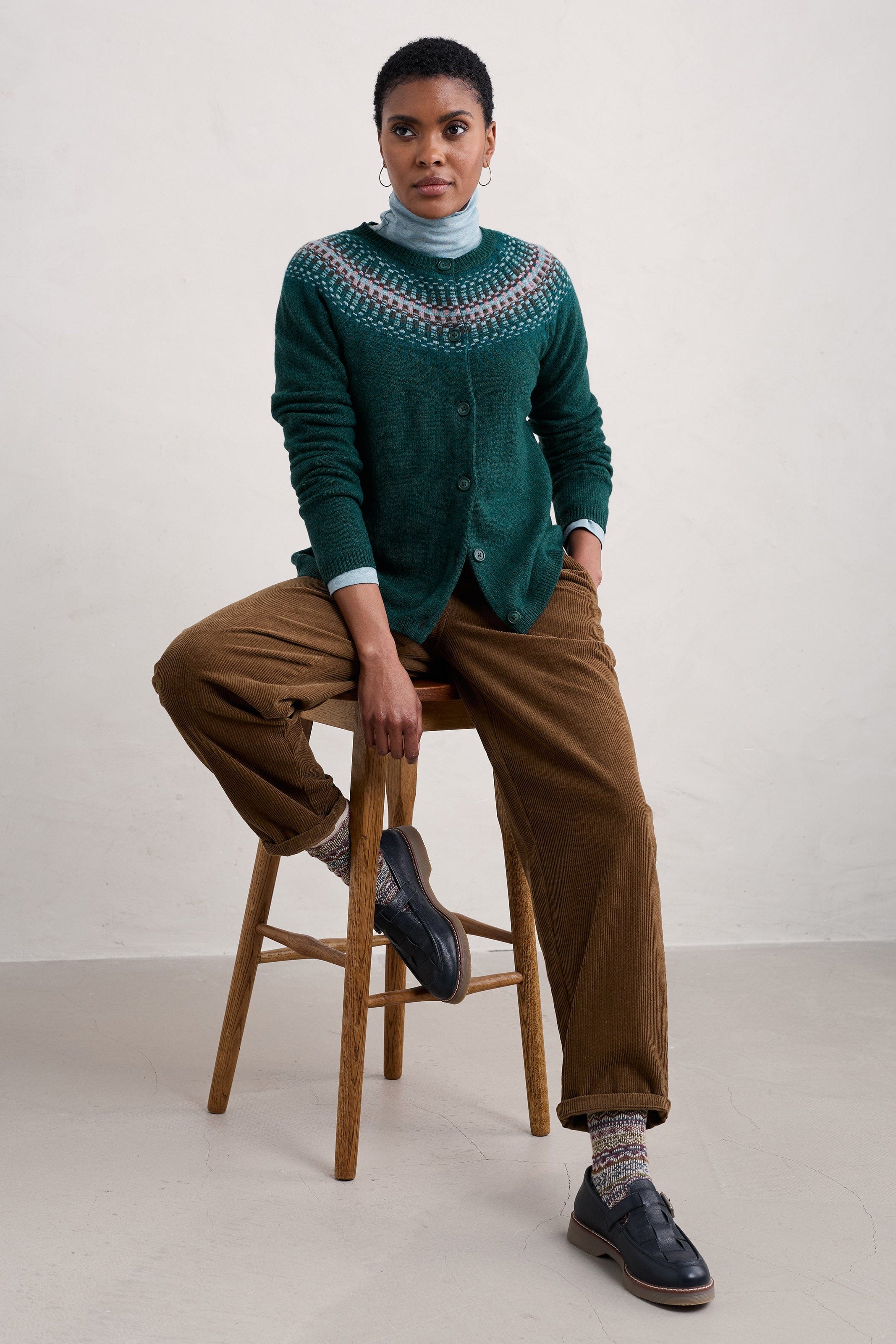 Berlewen Cardigan - River Spring Loch Creek Multi - Image 4