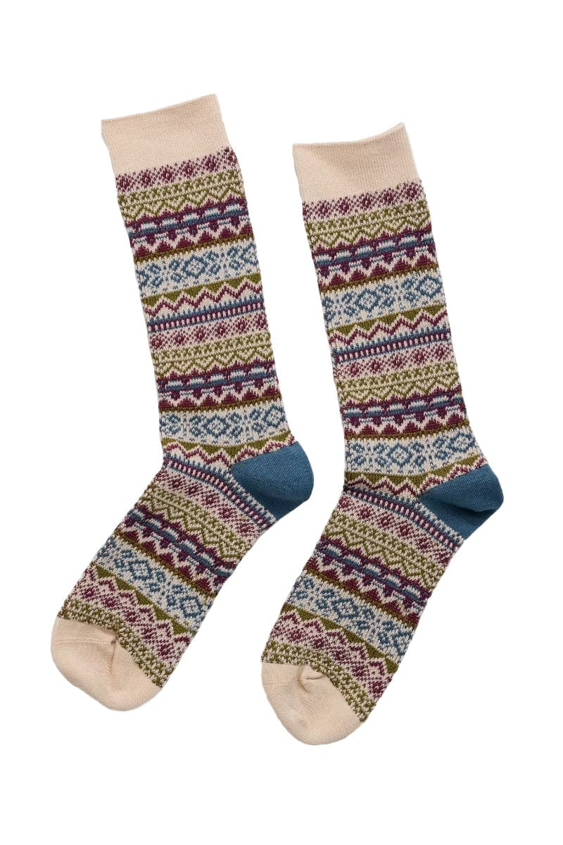 Bloomin Good Socks - Fair Isle Water Avens Fig Mix