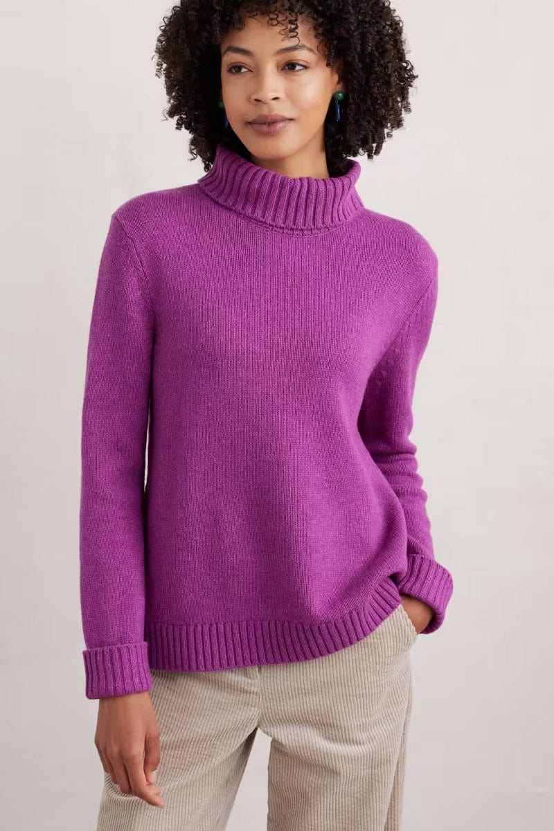 Braque Lambswool Blend Roll Neck Jumper - Wild Orchid - Image 2