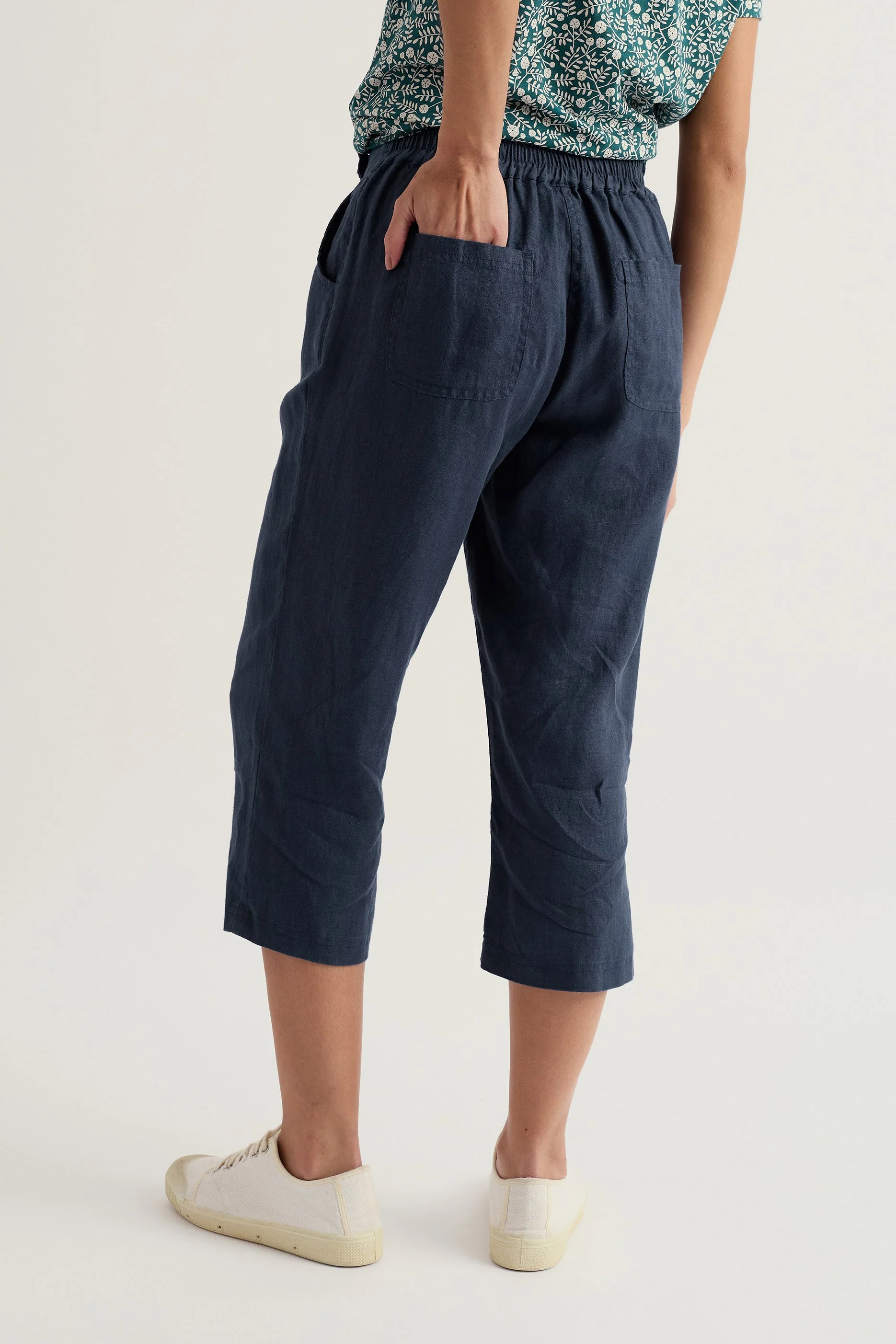 Brawn Point Cropped Trousers - Maritime - Image 3