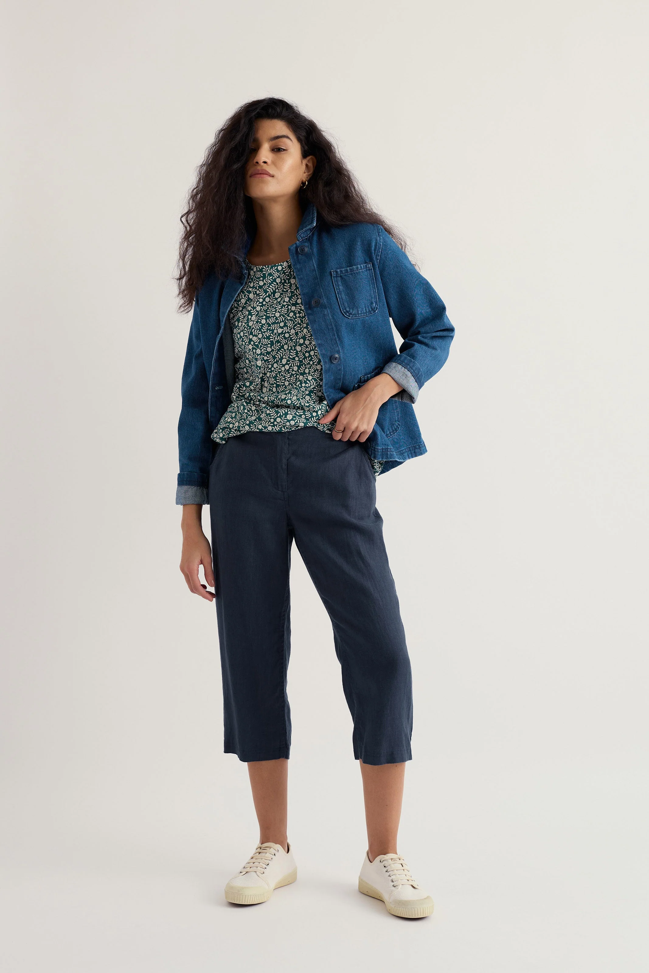 Brawn Point Cropped Trousers - Maritime - Image 4
