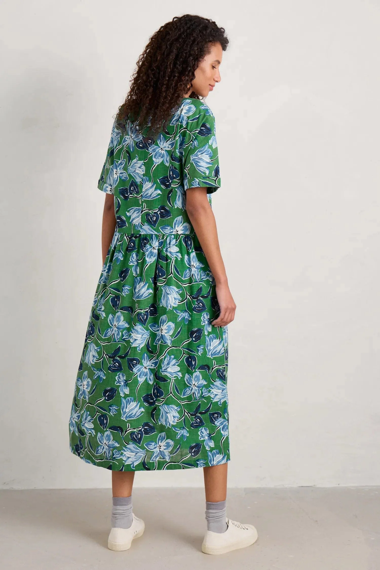Brouse Organic Cotton Dress - Cyclamen Island - Image 3