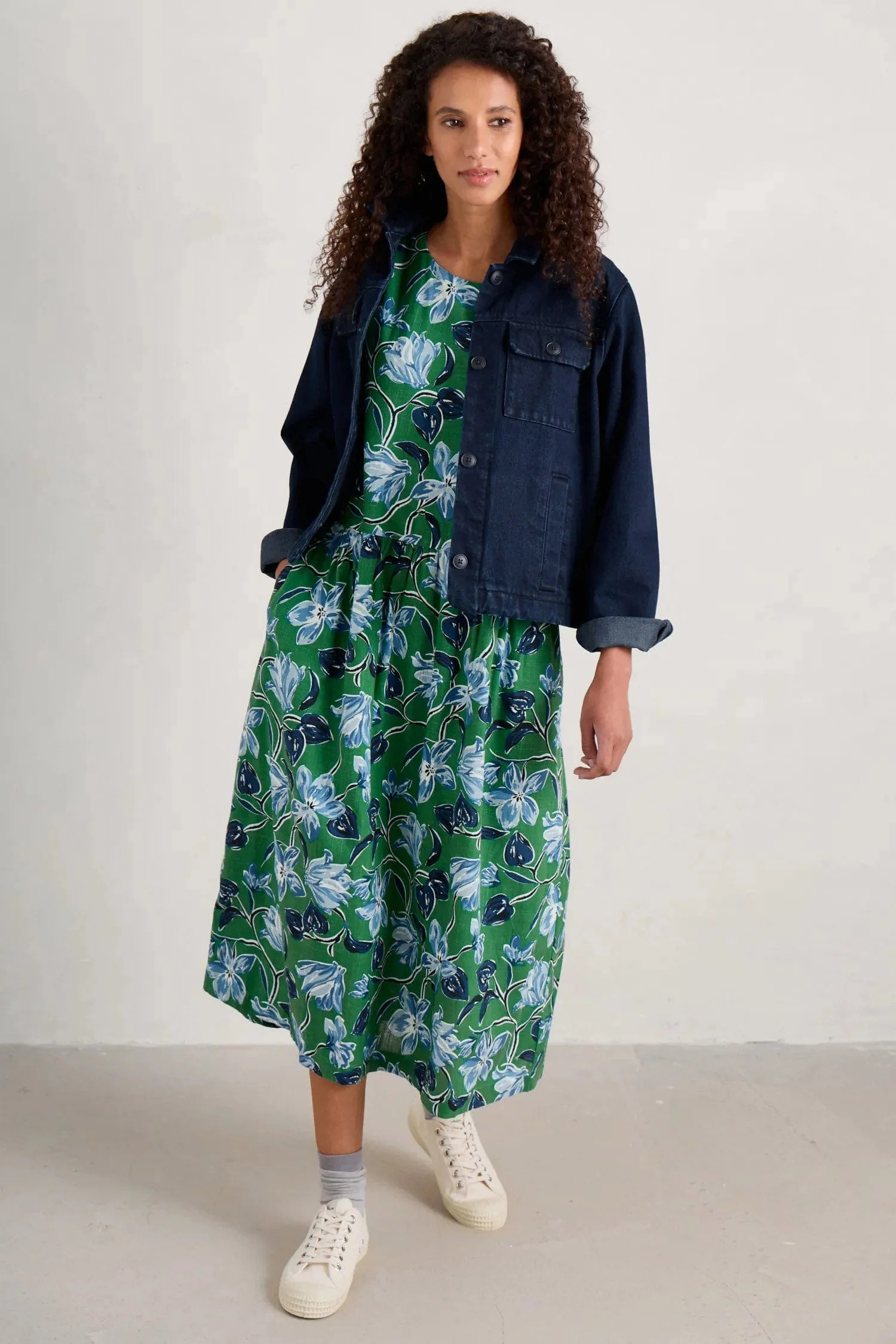 Brouse Organic Cotton Dress - Cyclamen Island - Image 4