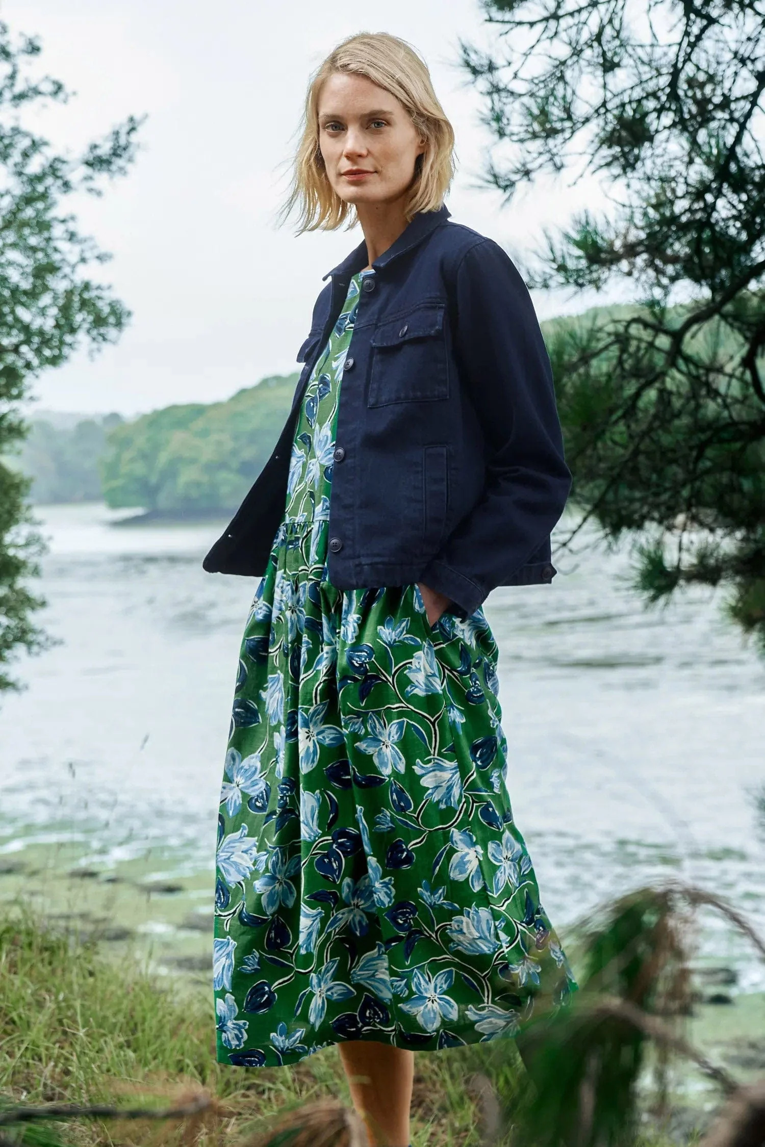 Brouse Organic Cotton Dress - Cyclamen Island - Image 5