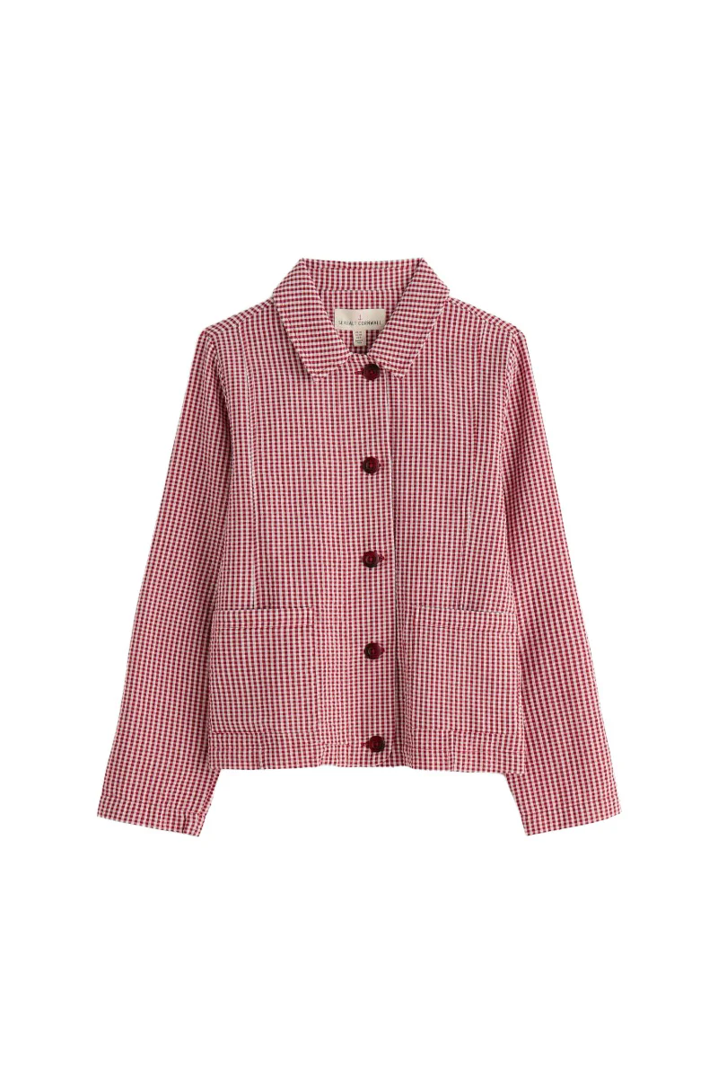 Carnon Downs Jacket - Gingham Scarlet