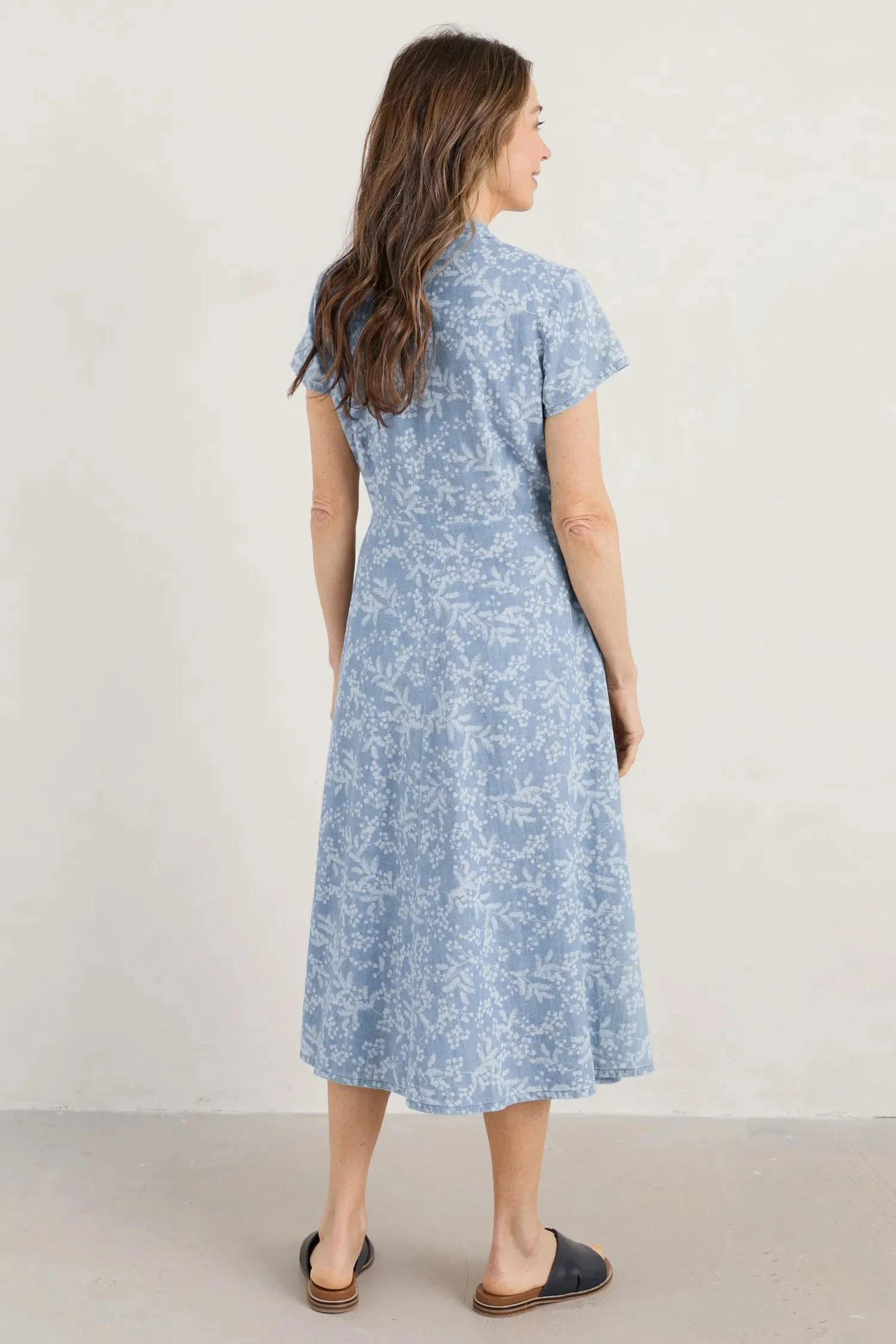 Carved Wood Dress - Mimosa Indigo - Image 3