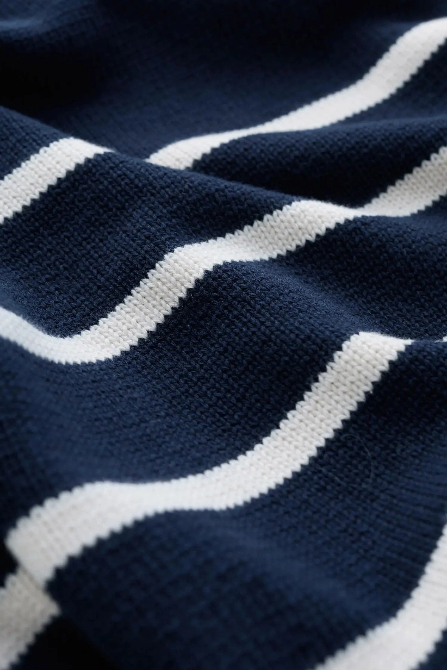 Castle Beach Cardigan - Stripe Porthole Maritime Chalk - Image 6