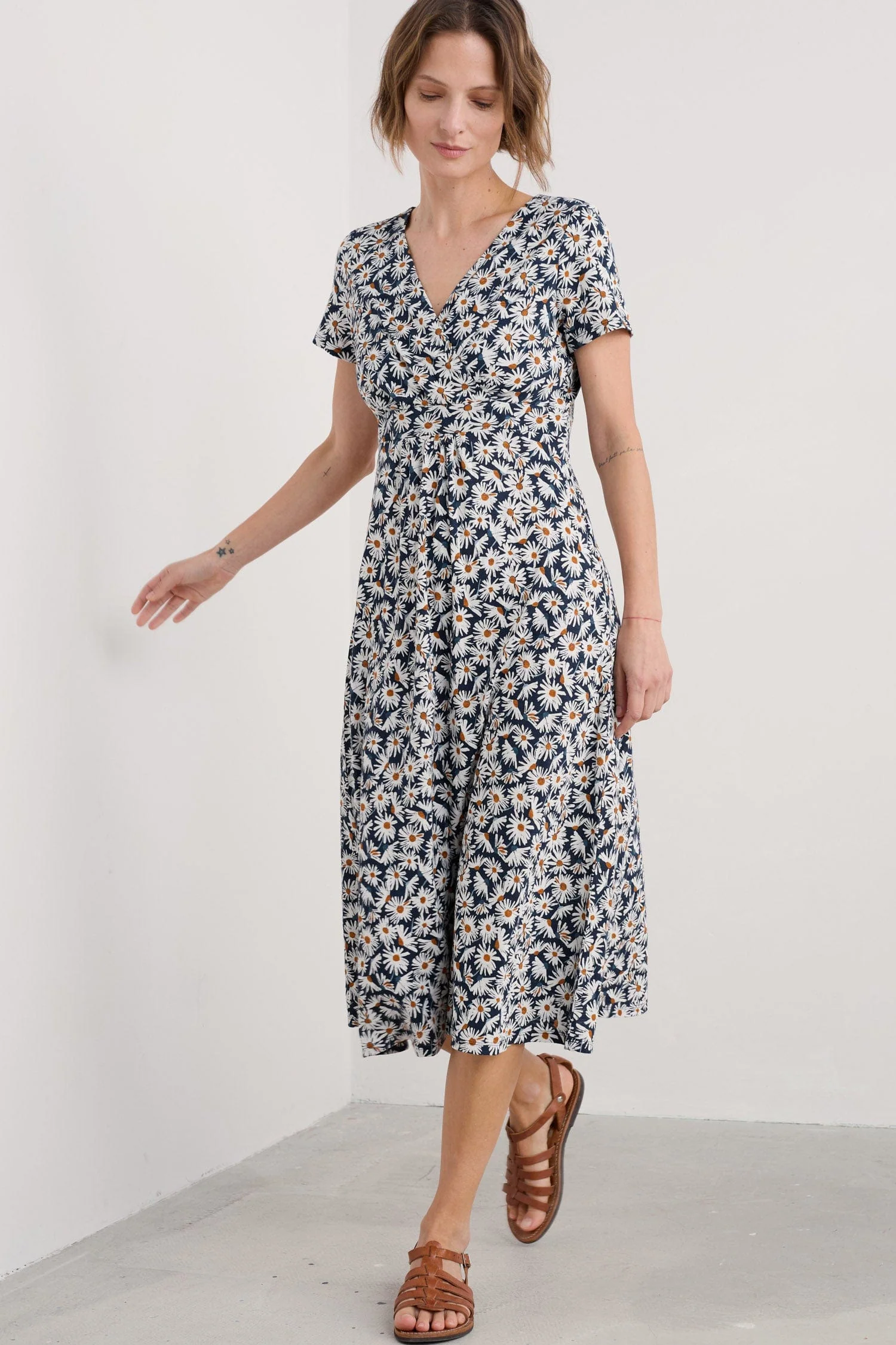 Chapelle Dress - Scatter Daisy Maritime - Image 2