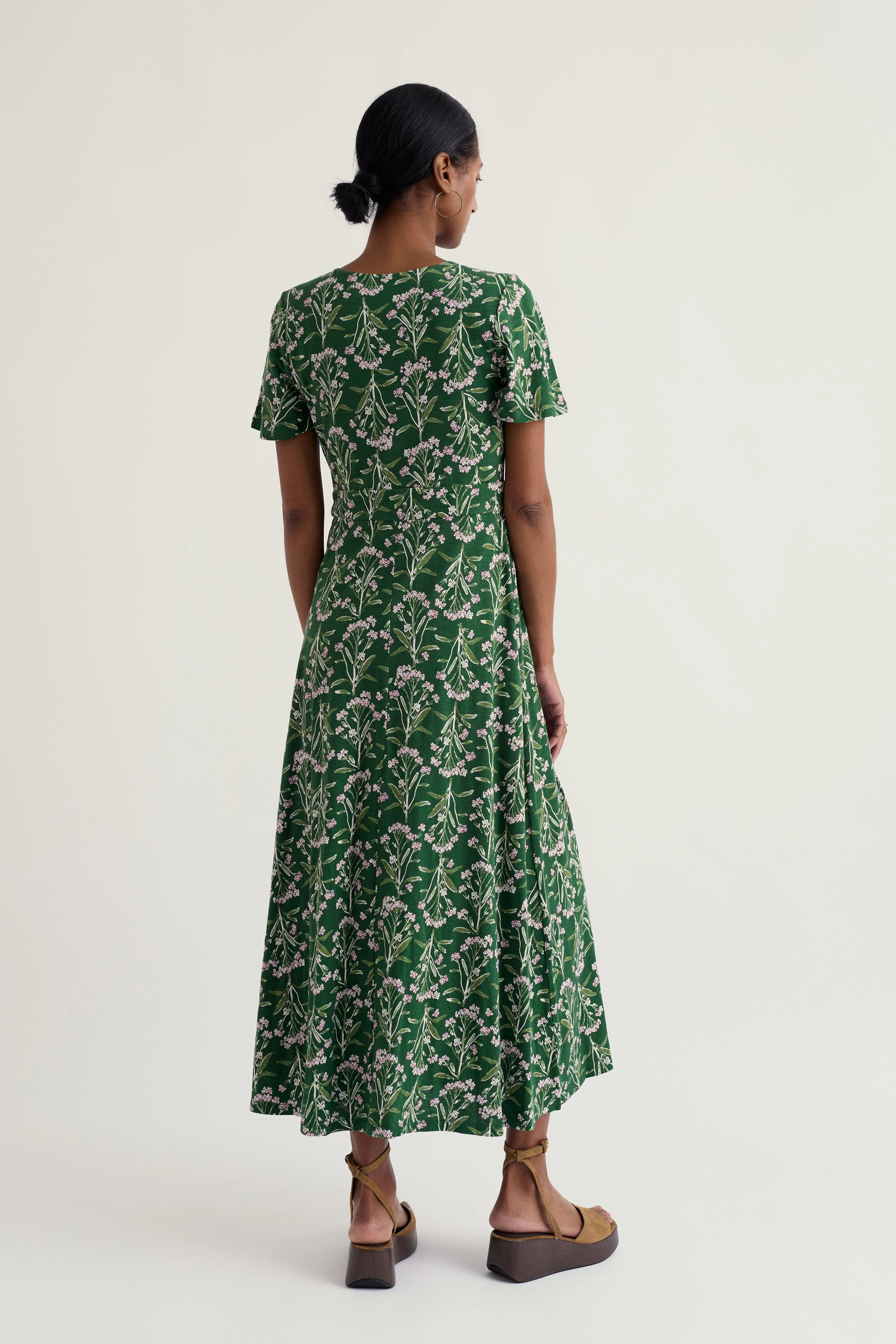 Chateaux Cotton Midi Dress - Yarrow Study Treetop - Image 4