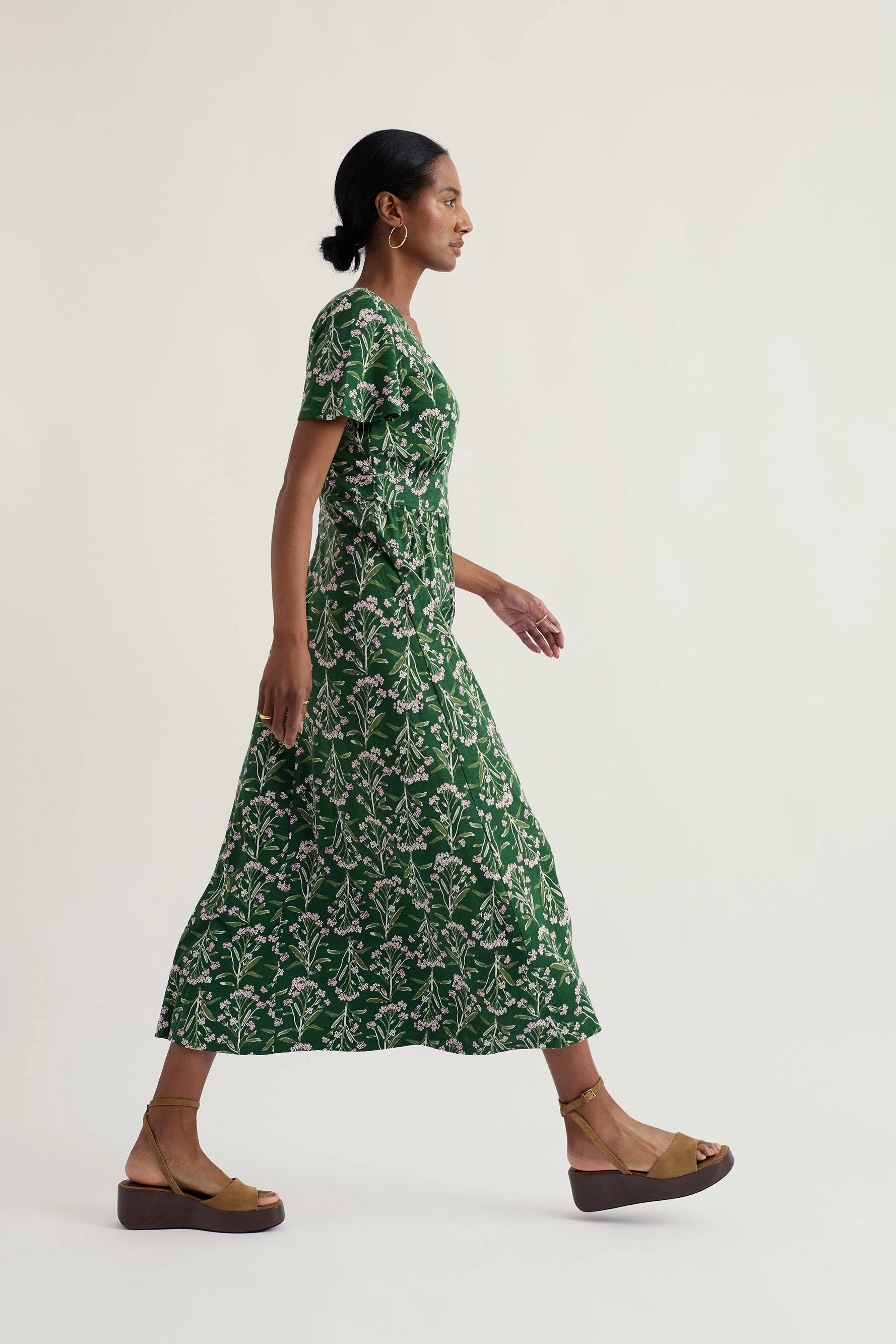 Chateaux Cotton Midi Dress - Yarrow Study Treetop - Image 5