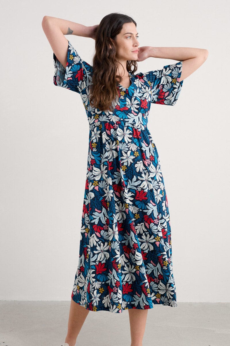 Chateaux Dress - Seaweed Flower Maritime - Image 4