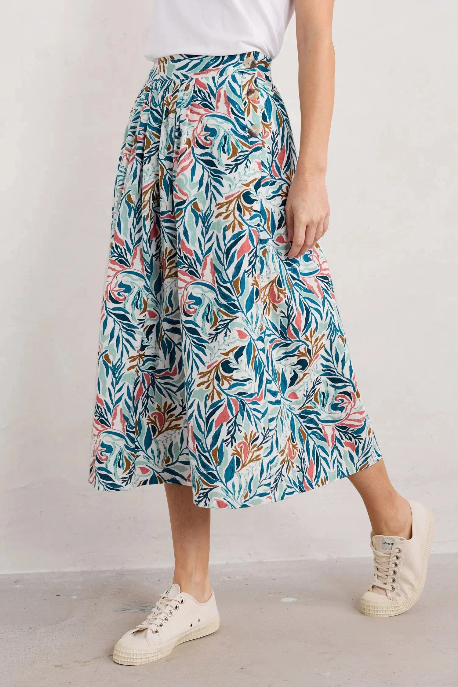 Cliff Road Midi Skirt - Kelp Forest Chalk - Image 2