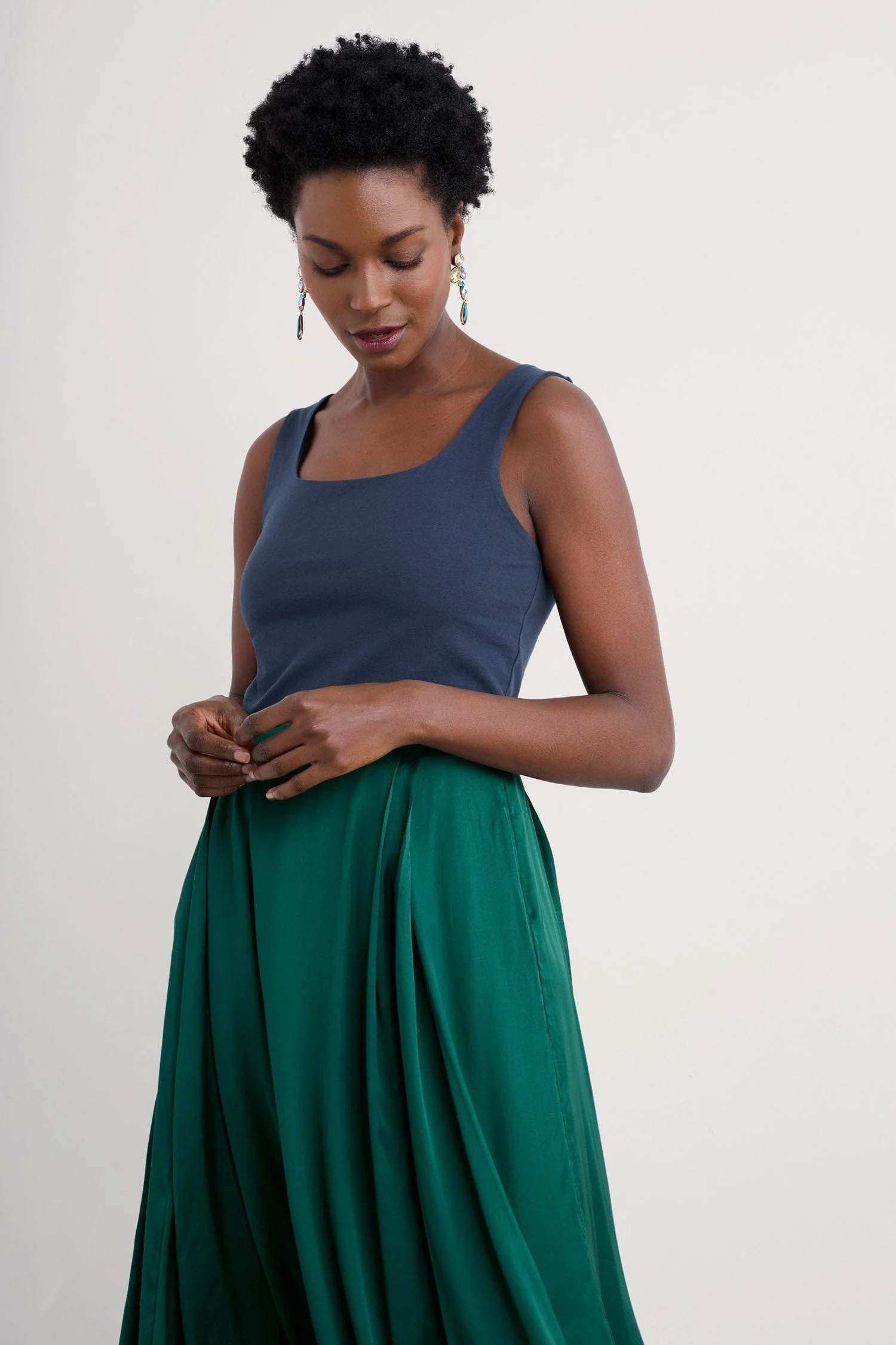 Cloud Pass Organic Cotton Jersey Vest - Maritime - Image 2